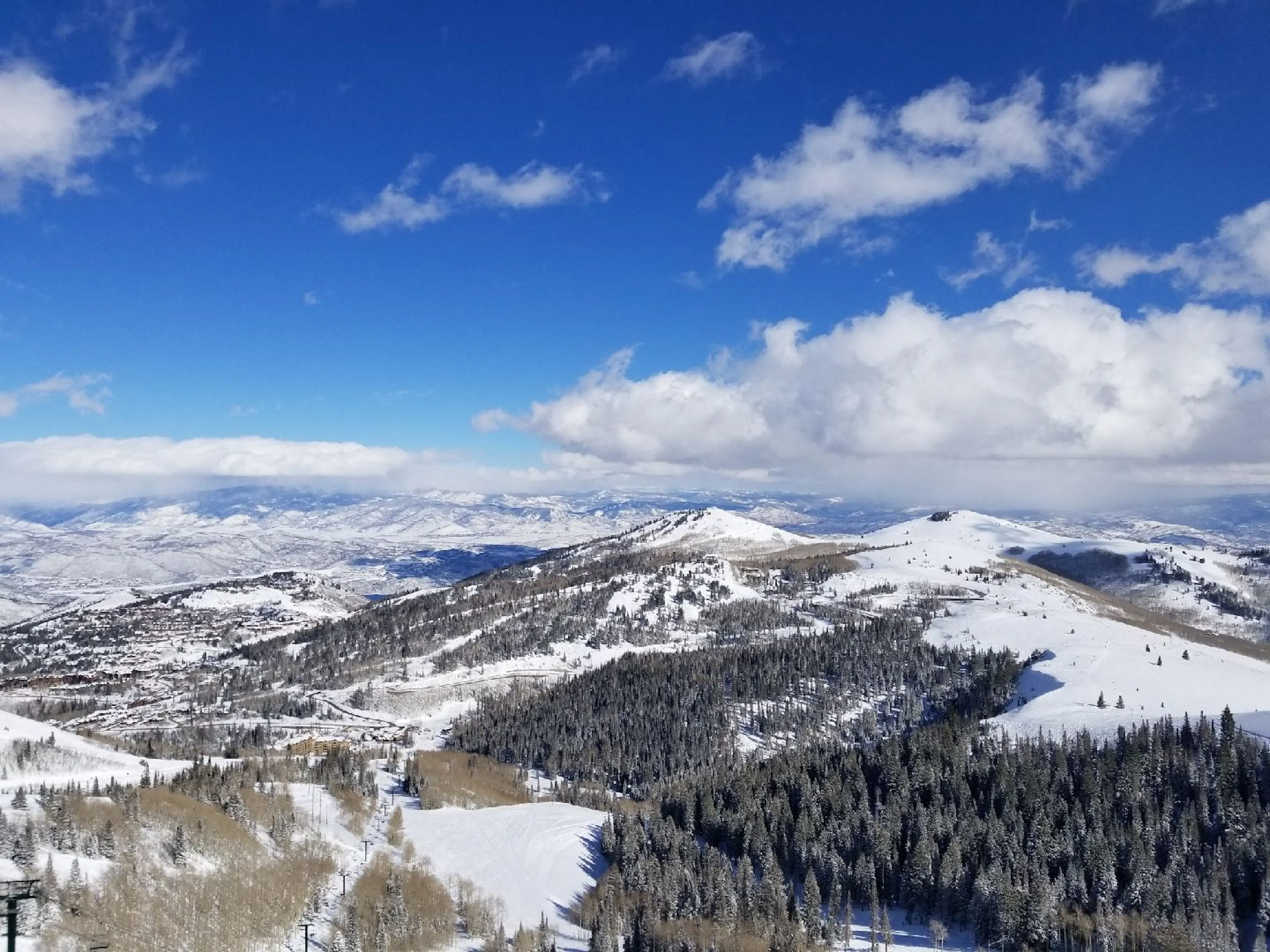 Bluebird day at Deer Valley Resort (Top of Lady Morgan Express)