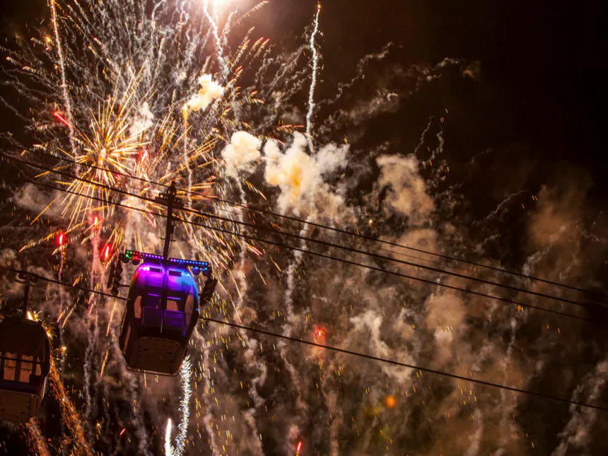 New Year fireworks at Heavenly Mountain Resort
