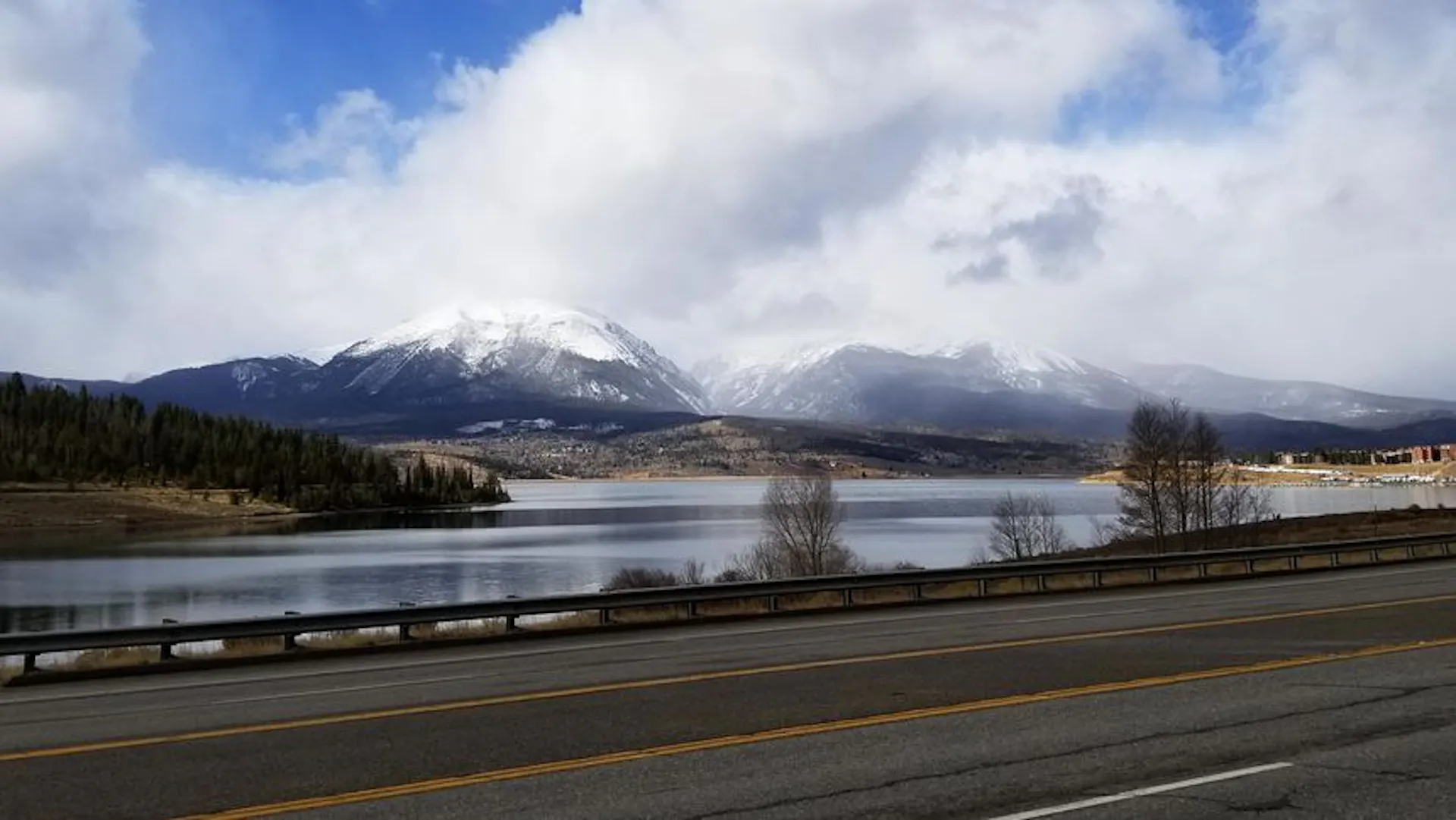 Dillon Reservoir on Highway 6, northbound from Keystone to Dillon