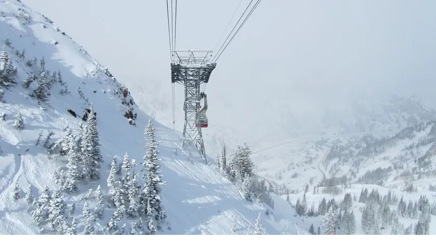 Snowbird Tram taking us to the top!