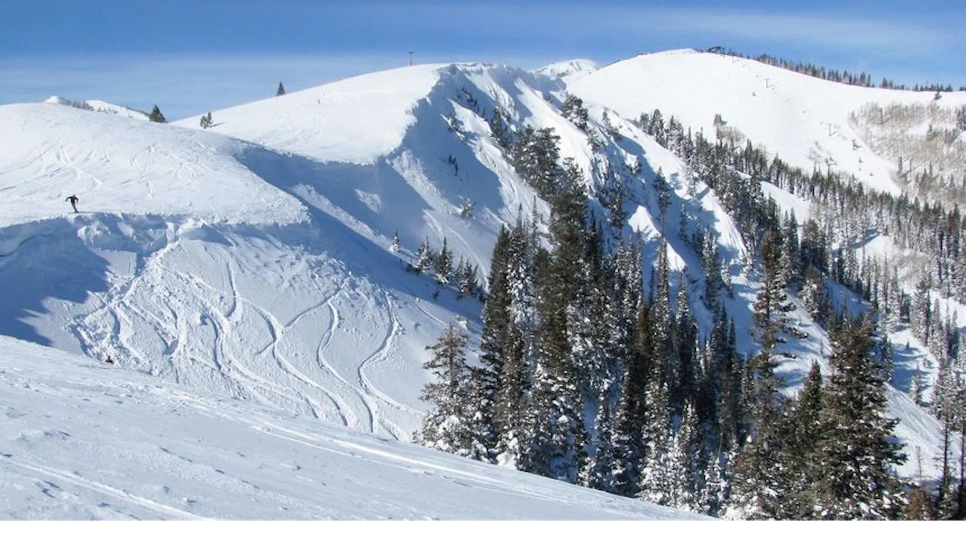 Top of Empire Express looking across the Daly Bowl and Daly Chutes