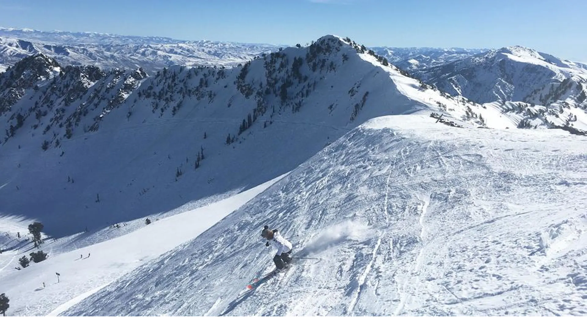 Top of Strawberry Gondola going down Main Street at Snowbasin!