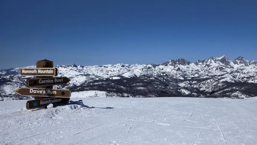Top of the Sierra on Mammoth Mountain