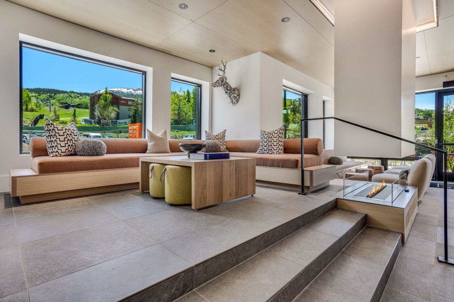 Common area at Snowmass' Electric Pass Lodge.