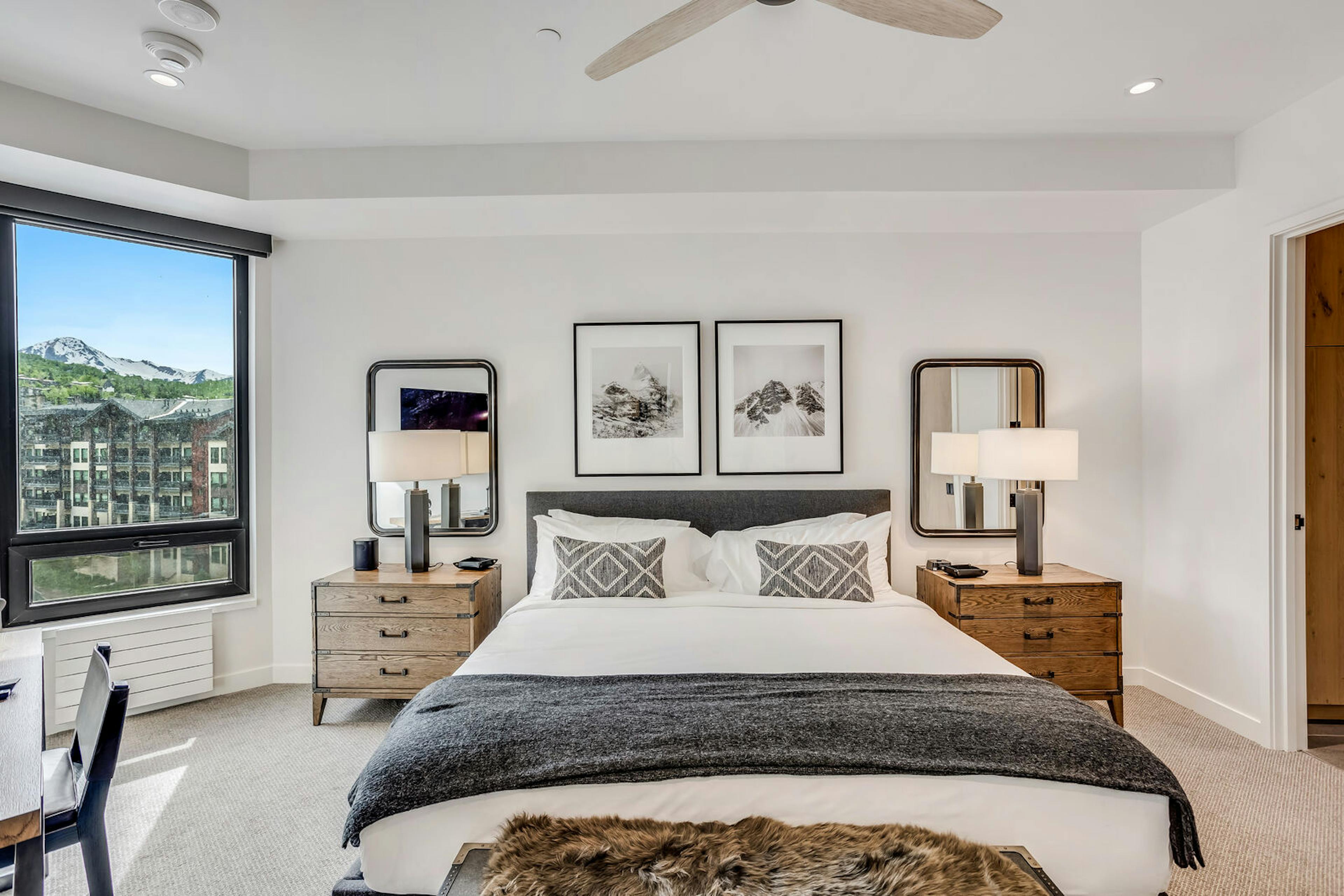 The interior of a room at Snowmass' Electric Pass Lodge.