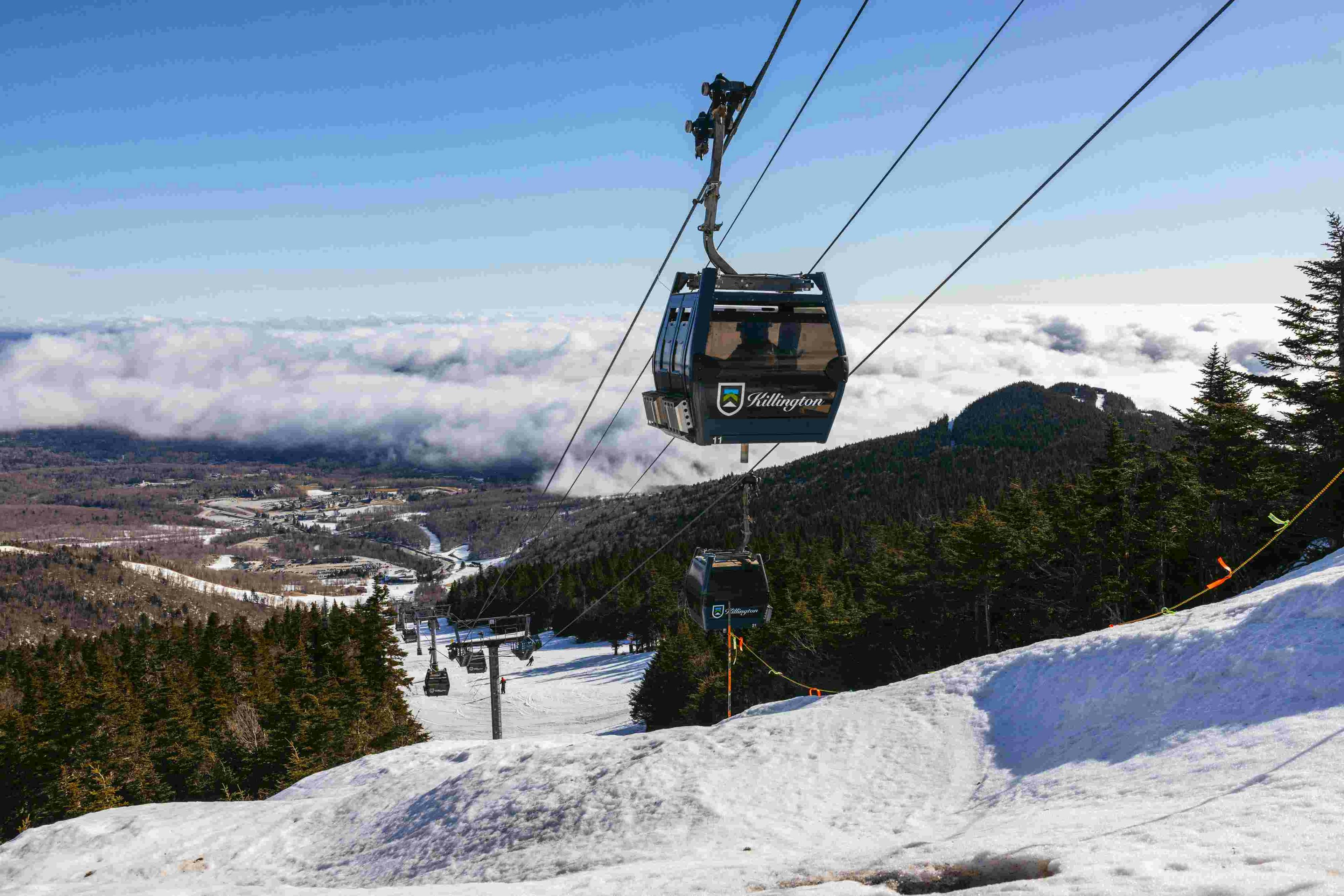 Slopes of Killington Resort in Vermont. 