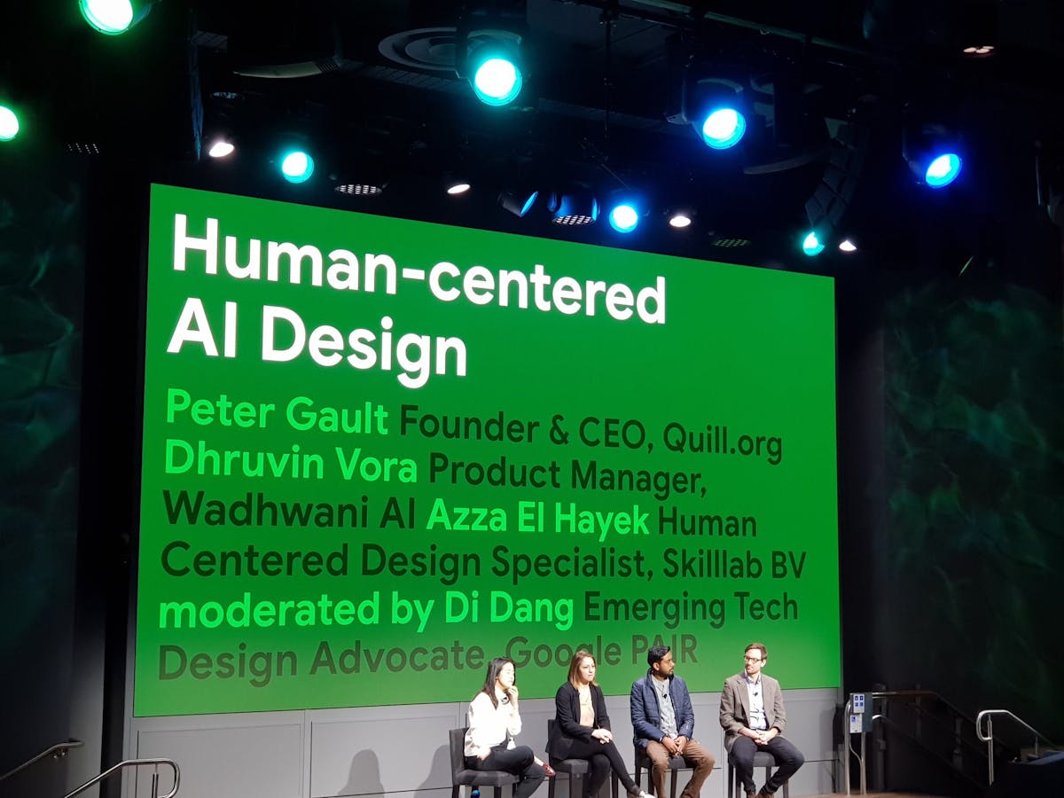 Skilllab’s Azza El Hayek discussing Human-centered AI Design