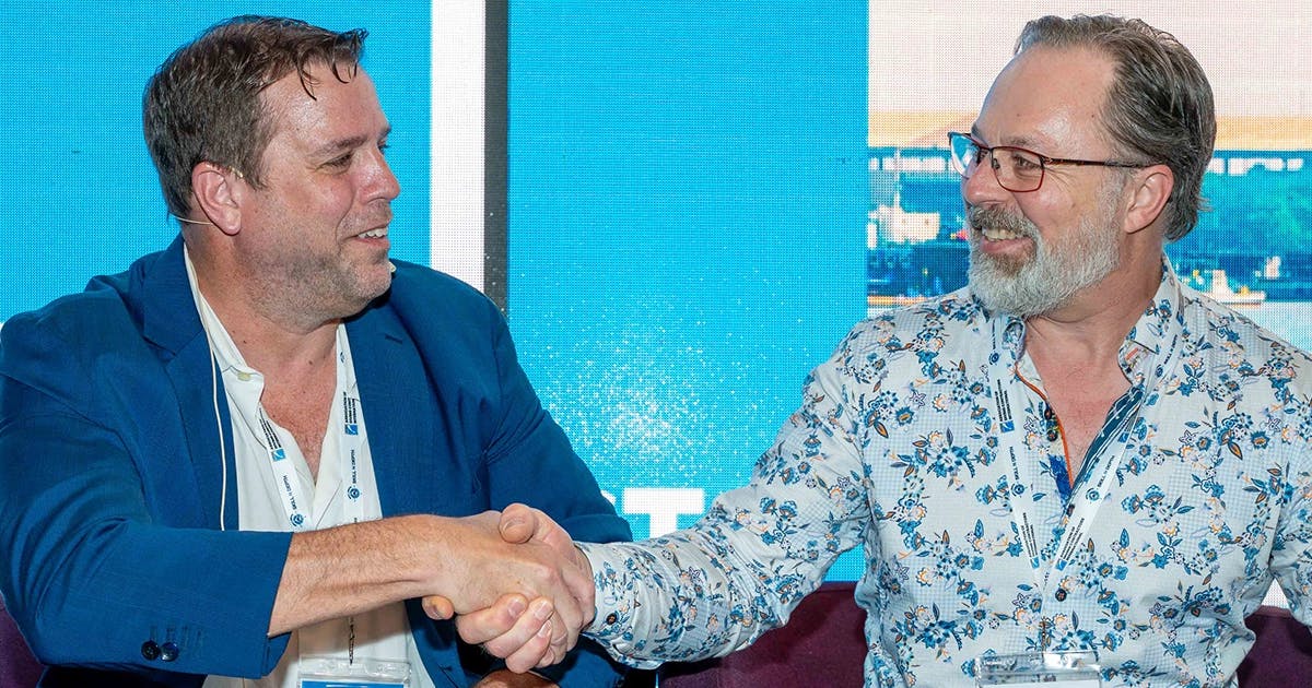 CEO SND Anthony Greenwood & CEO Axsub Eric Gaudreau at ADCI Middle East Chapter Meeting