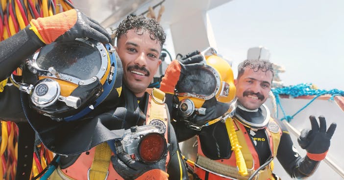 Two Commercial Divers- Students