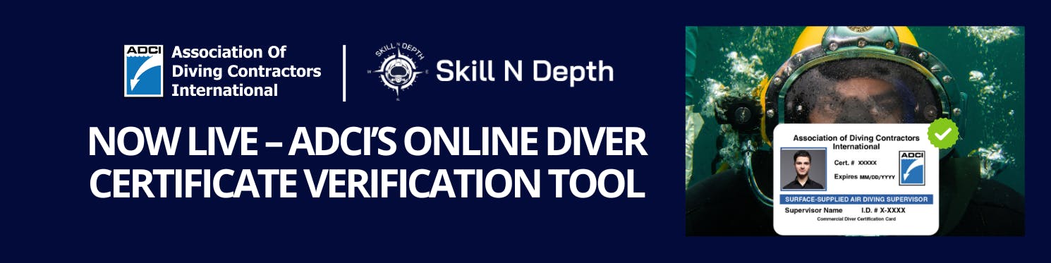 Now Live – ADCI’s Online Diver Certificate Verification Tool