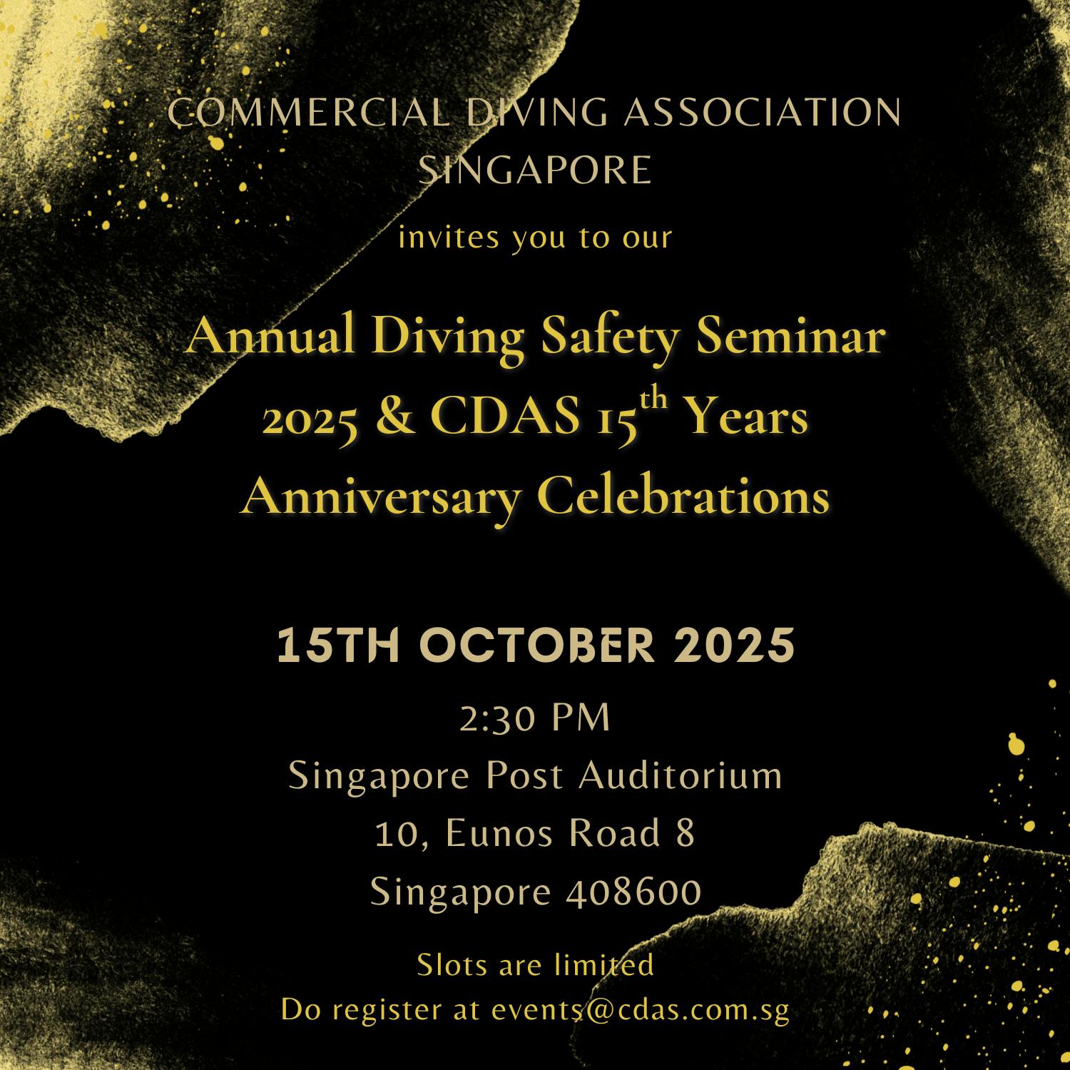 CDAS 15th Year Anniversary Details