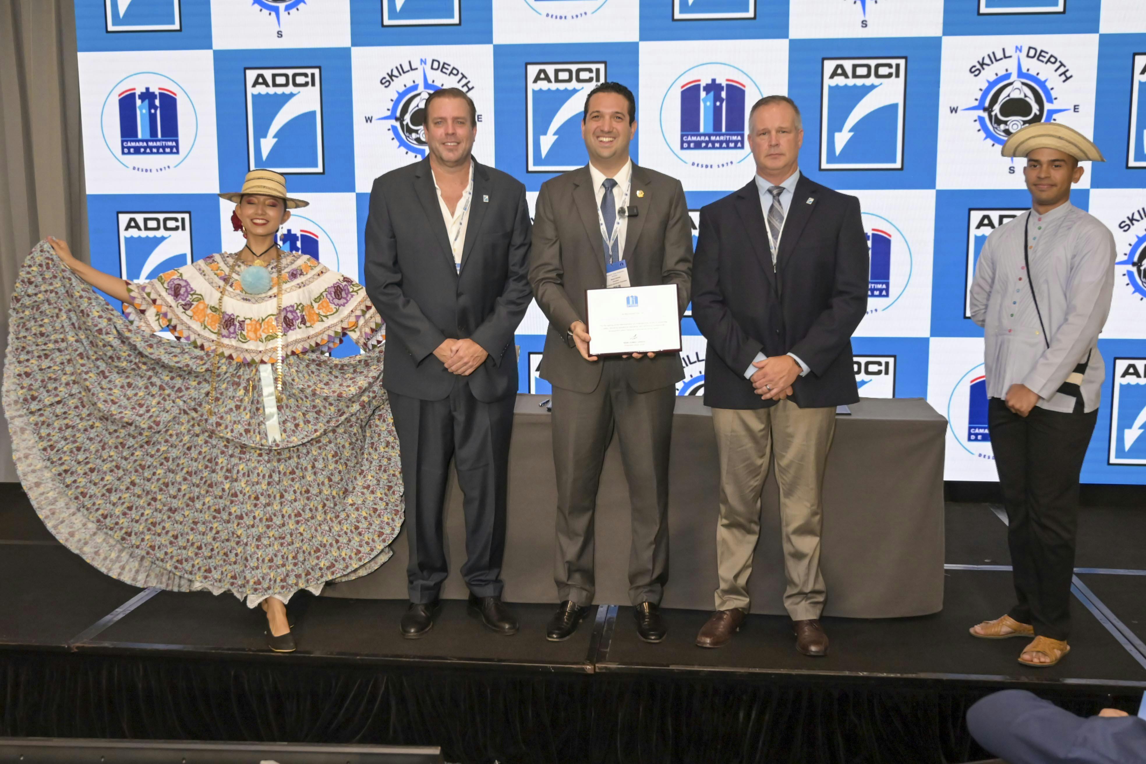 Anthony Greenwood, CEO, Skill N Depth, Rene Gomez, President, Panama Maritime Chamber & Don Wilkins, President, ADCI