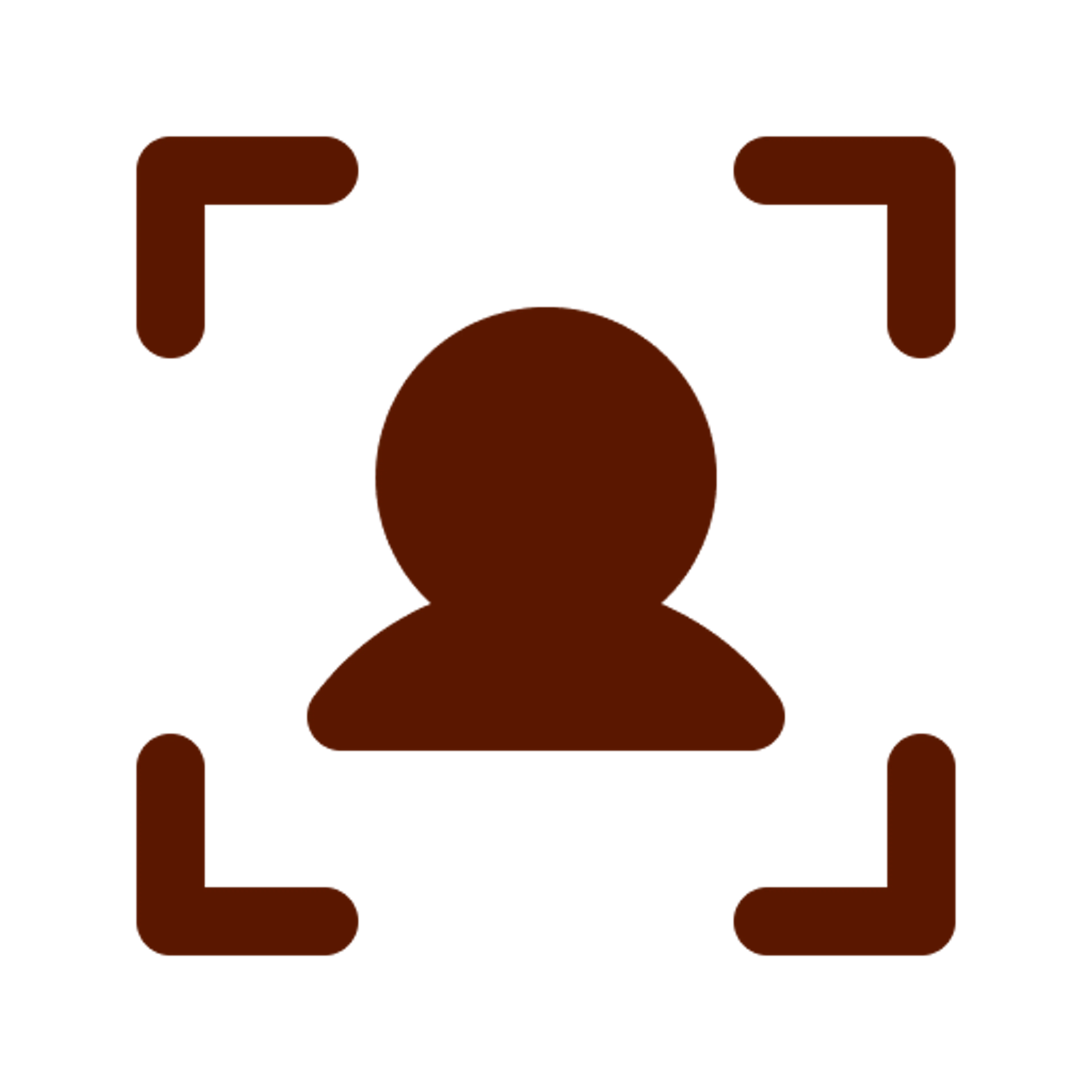 Pictogramme de profil cadré
