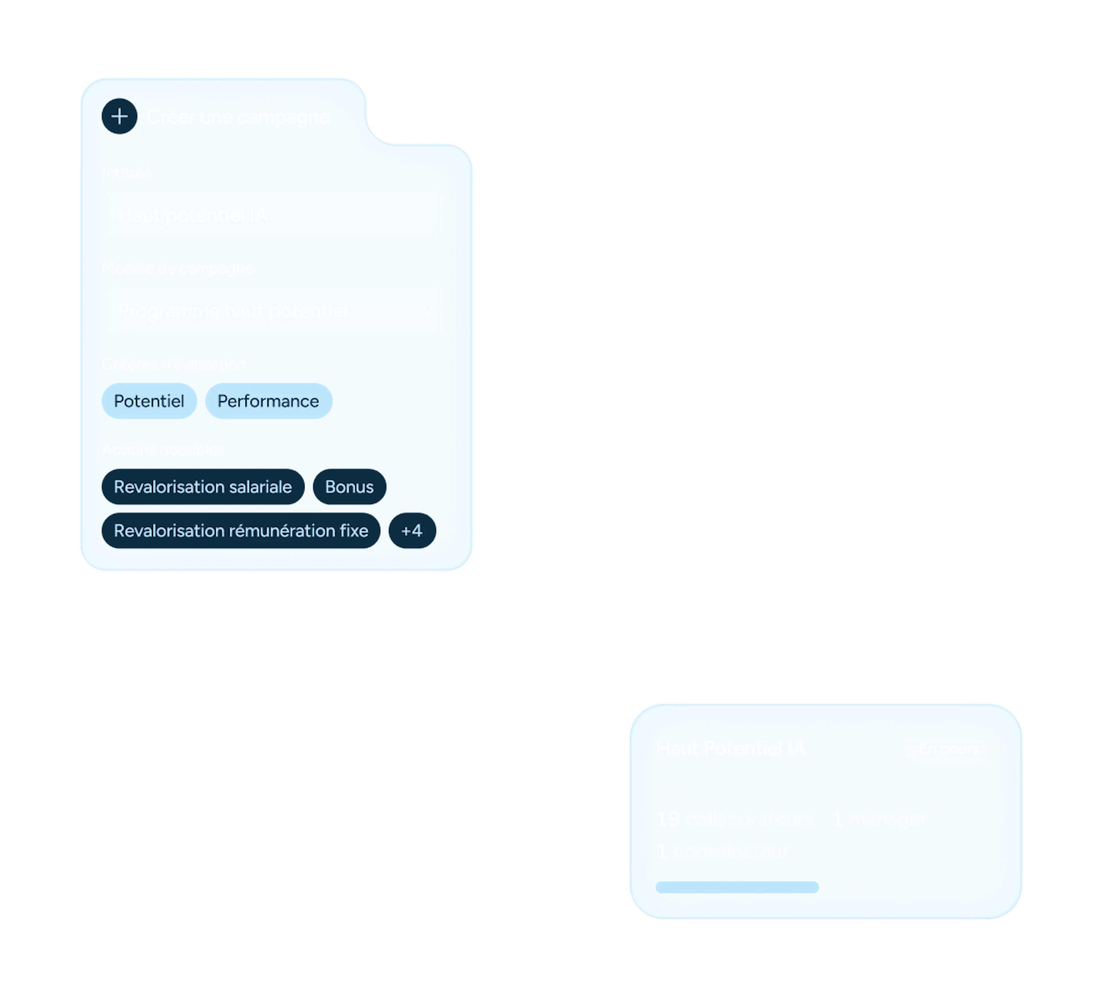 Interface Skillup : création d'une campagne de People Review