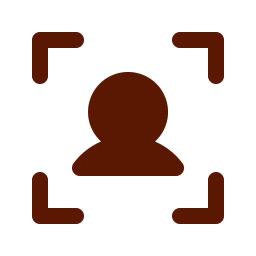 Pictogramme de profil cadré