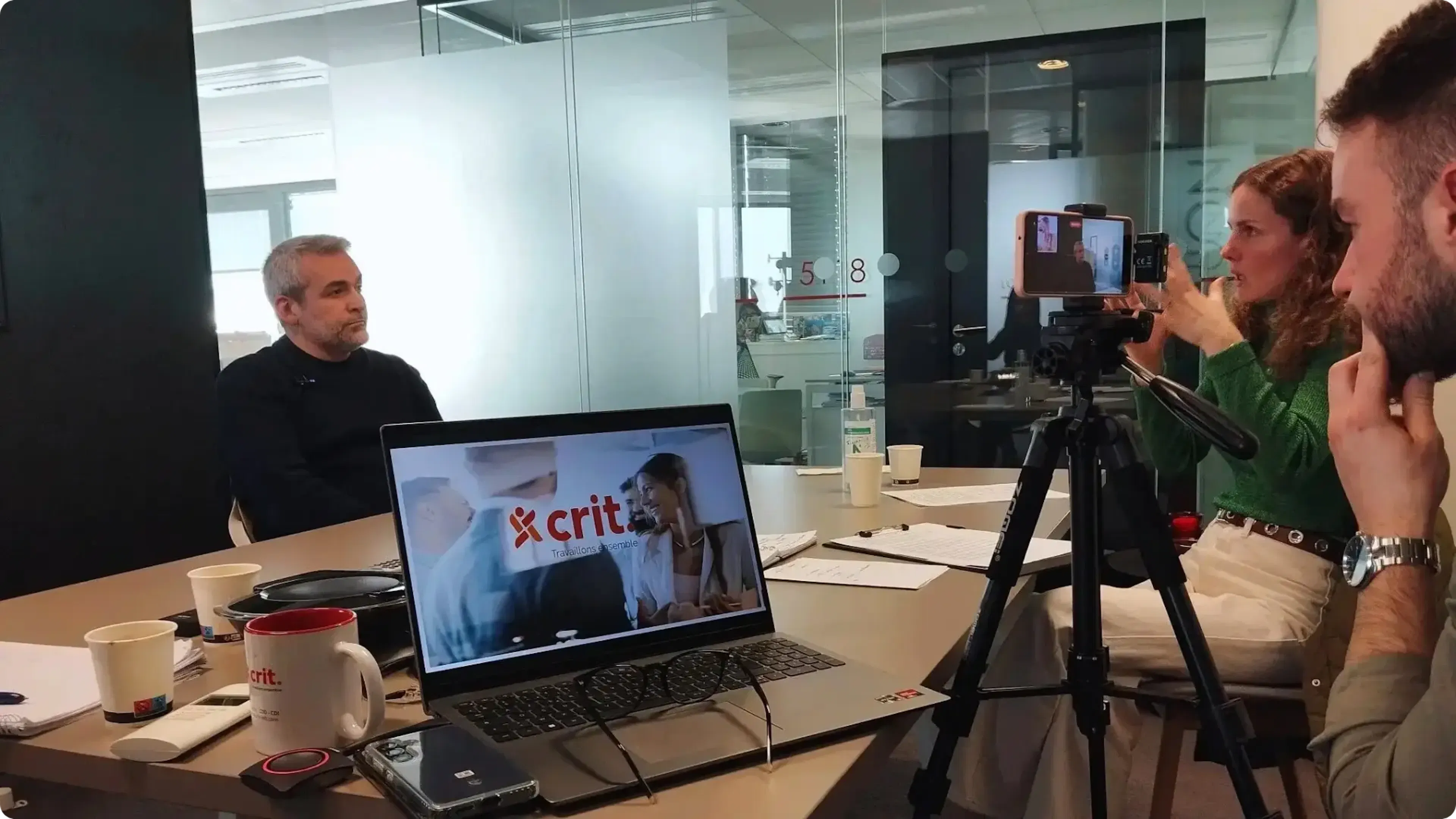 Tournage du témoignage vidéo de CRIT