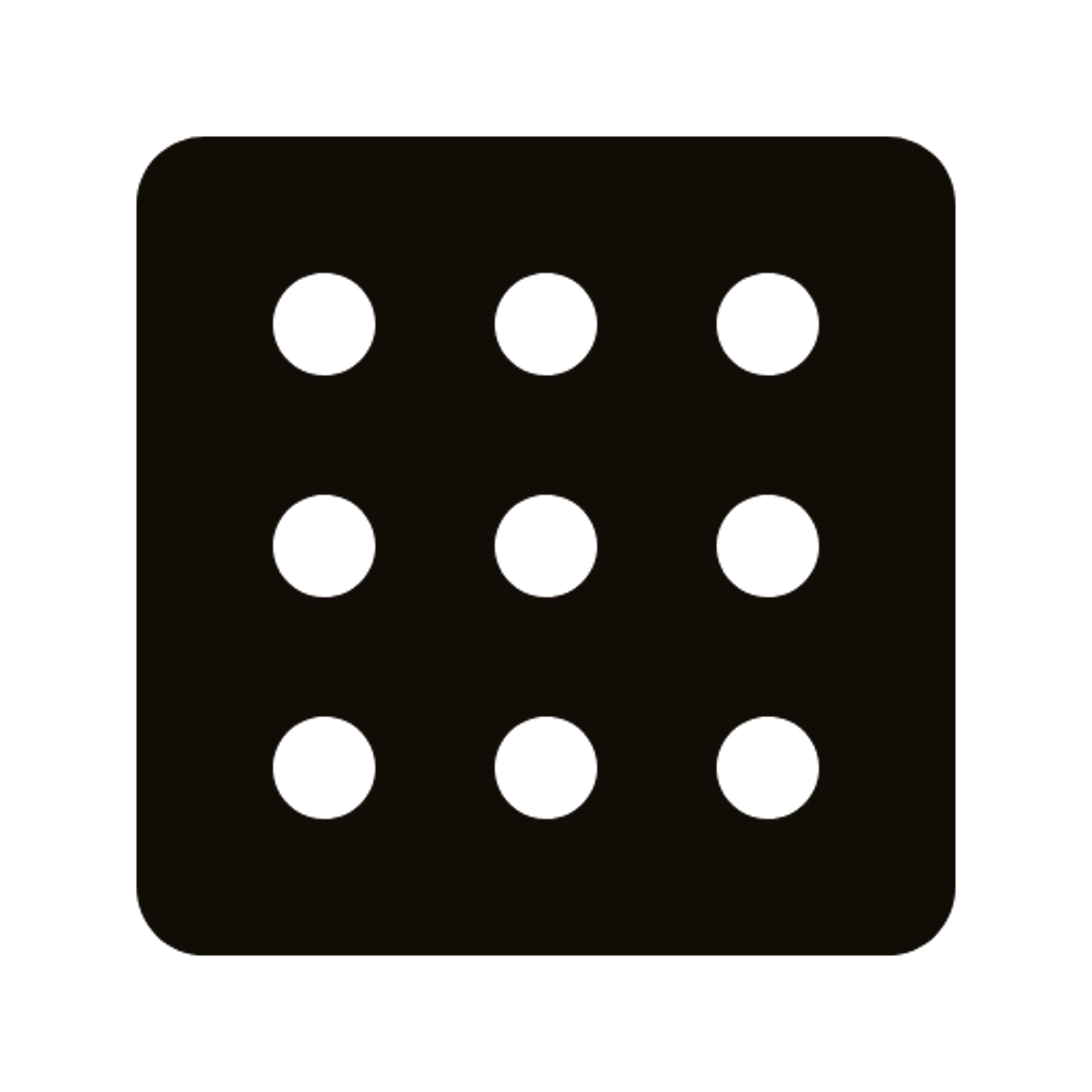 Pictogramme de grille de neuf points