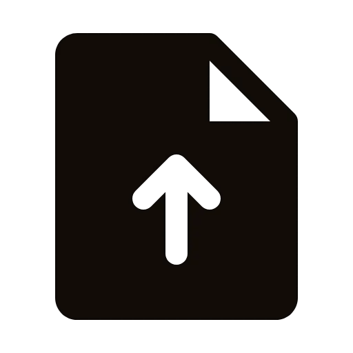 Pictogramme de document avec flèche d'import