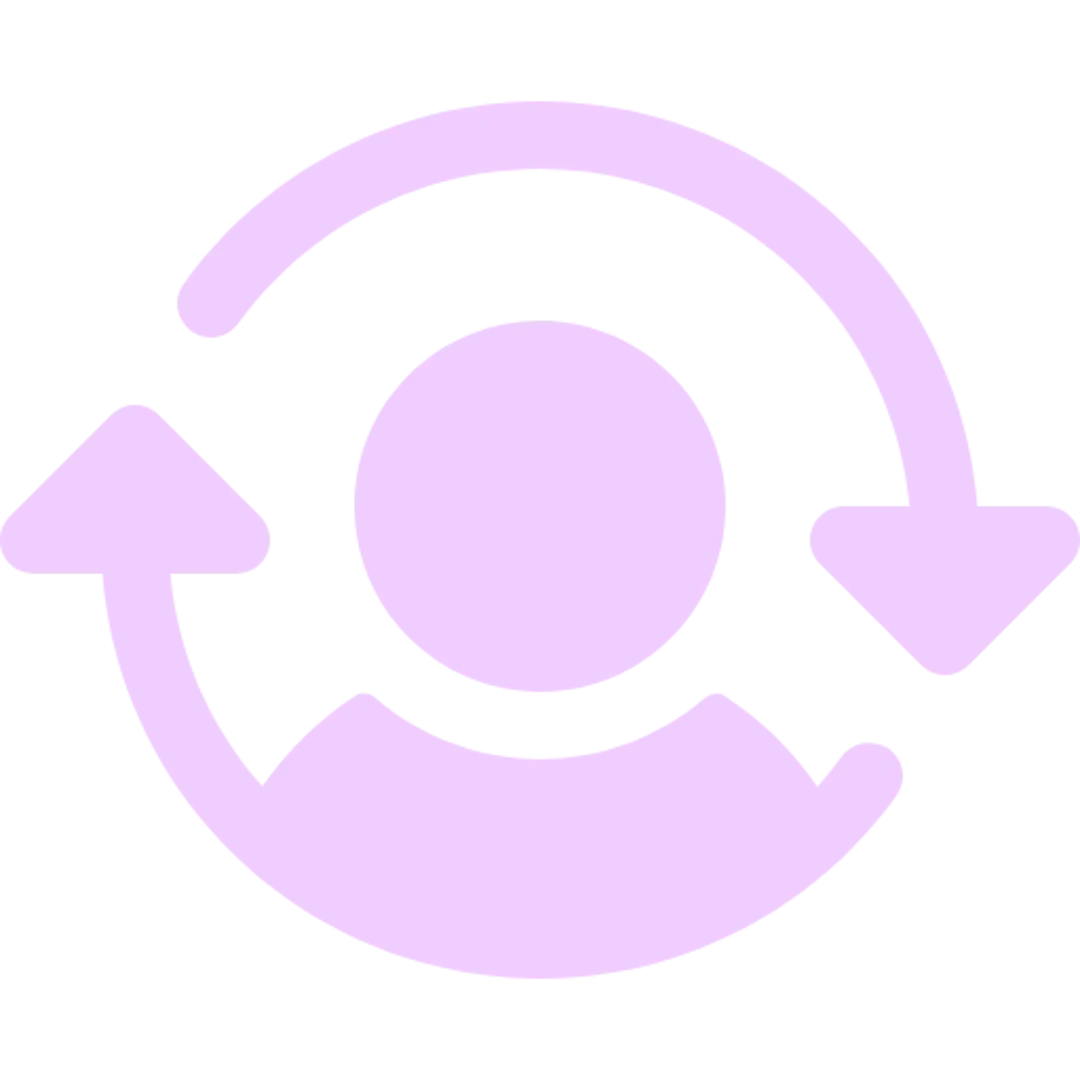 Pictogramme de profil entouré de flèches