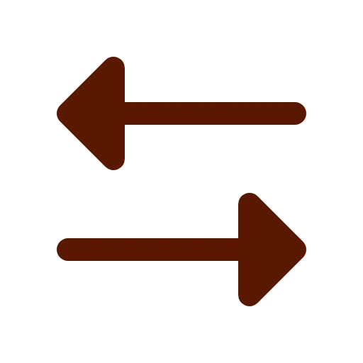 Pictogramme de flèches opposées