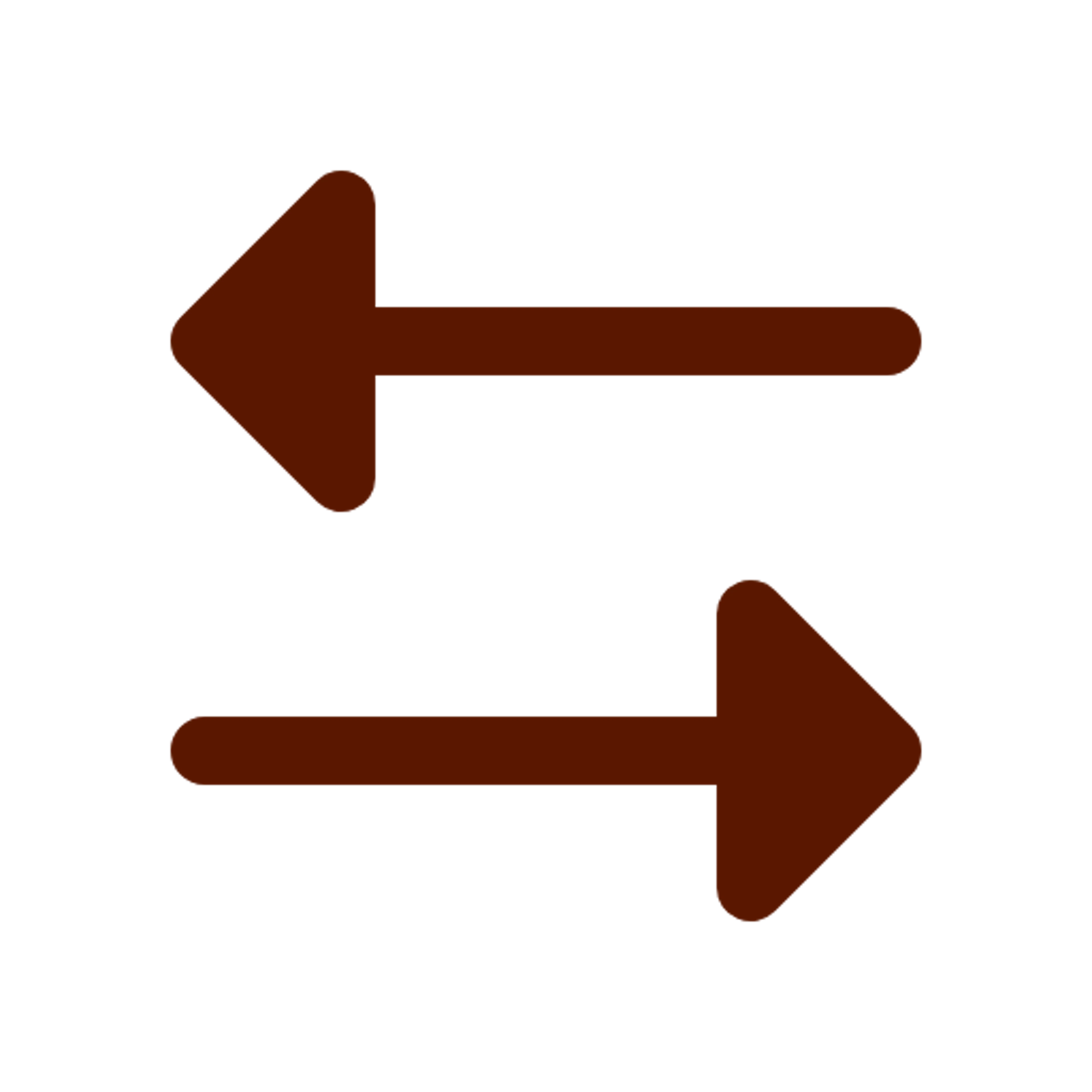 Pictogramme de flèches opposées