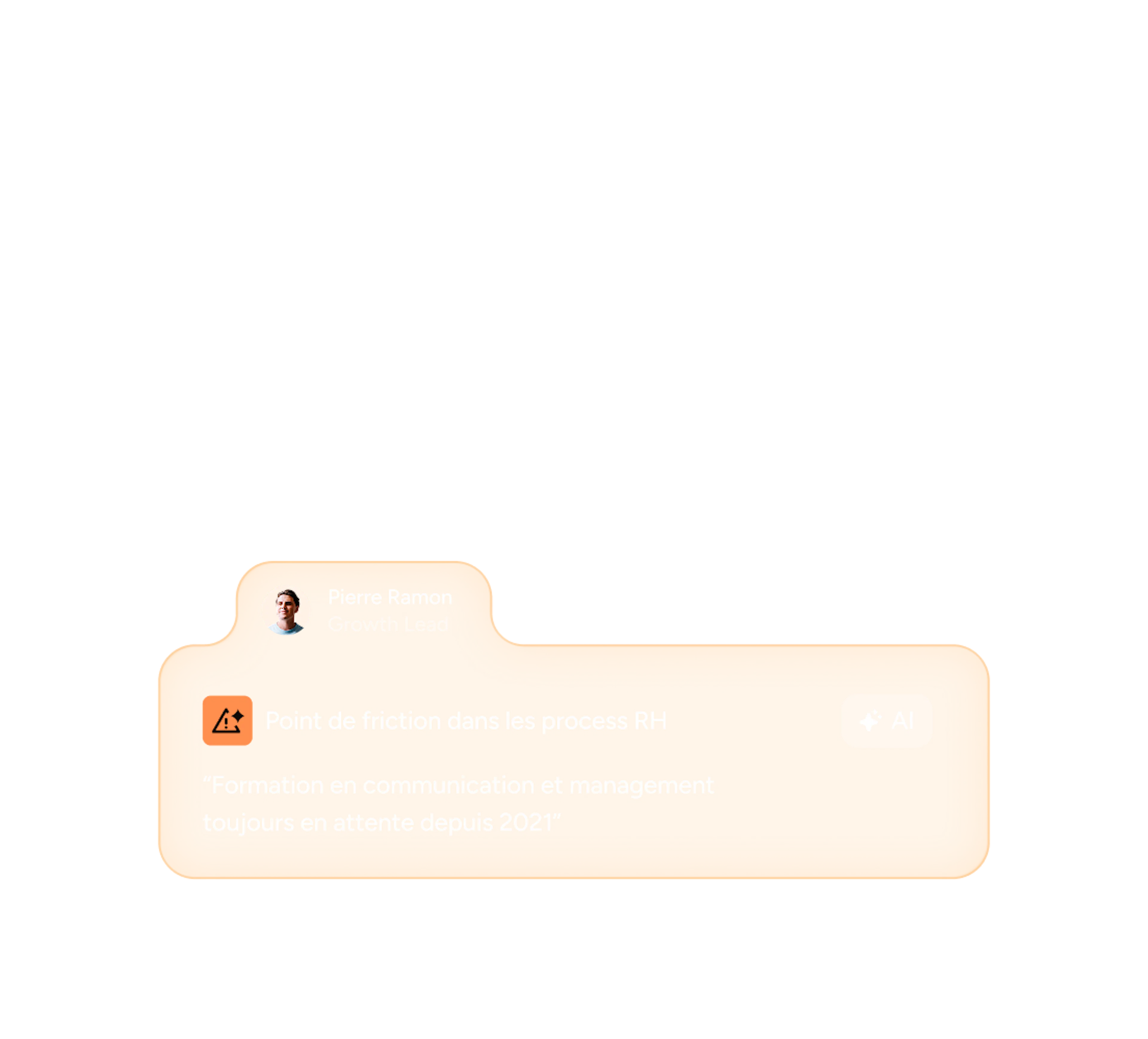 Interface Skillup : point de friction détecté dans un entretien