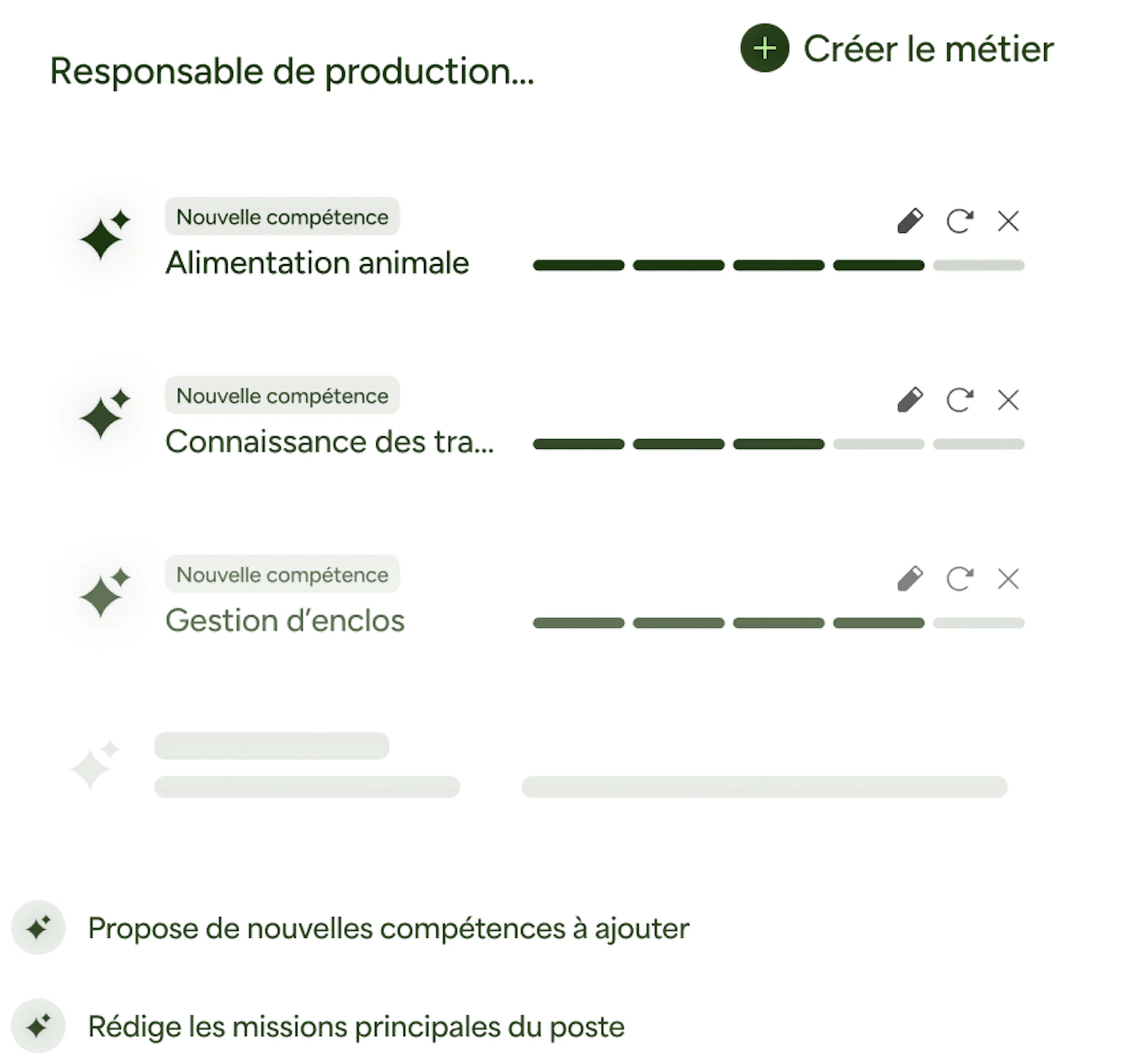 Assistant IA Skillup : nouvelles compétences proposées pour un métier
