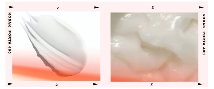Textures of Exuviance Repair and Neutrogena Peptide Cream compared