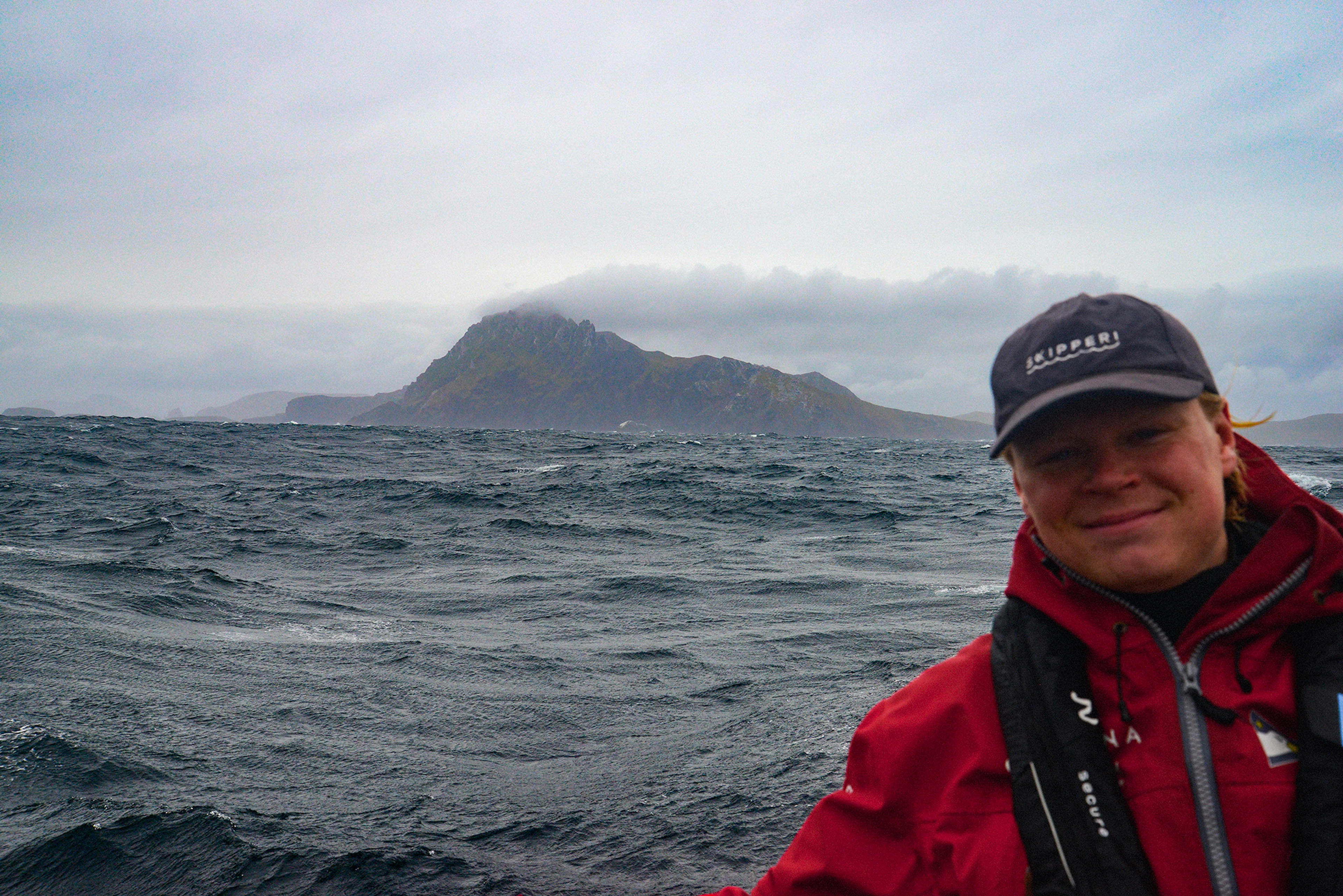 Elia Koski in front of Cape Horn