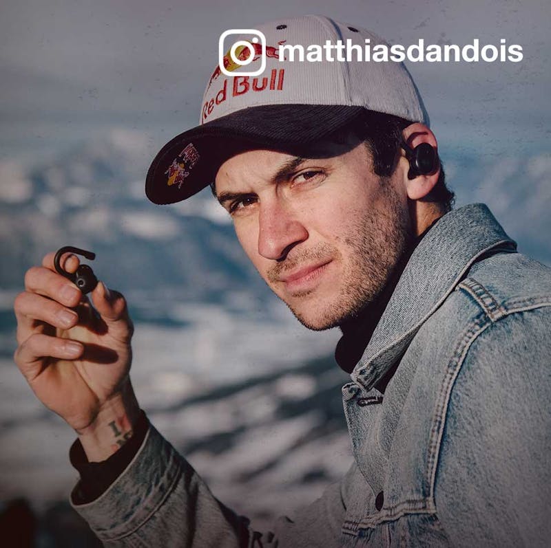 Matthias loves push active earbuds and finds his frequency by getting creative — either inventing new tricks on my bike or shooting photos.
