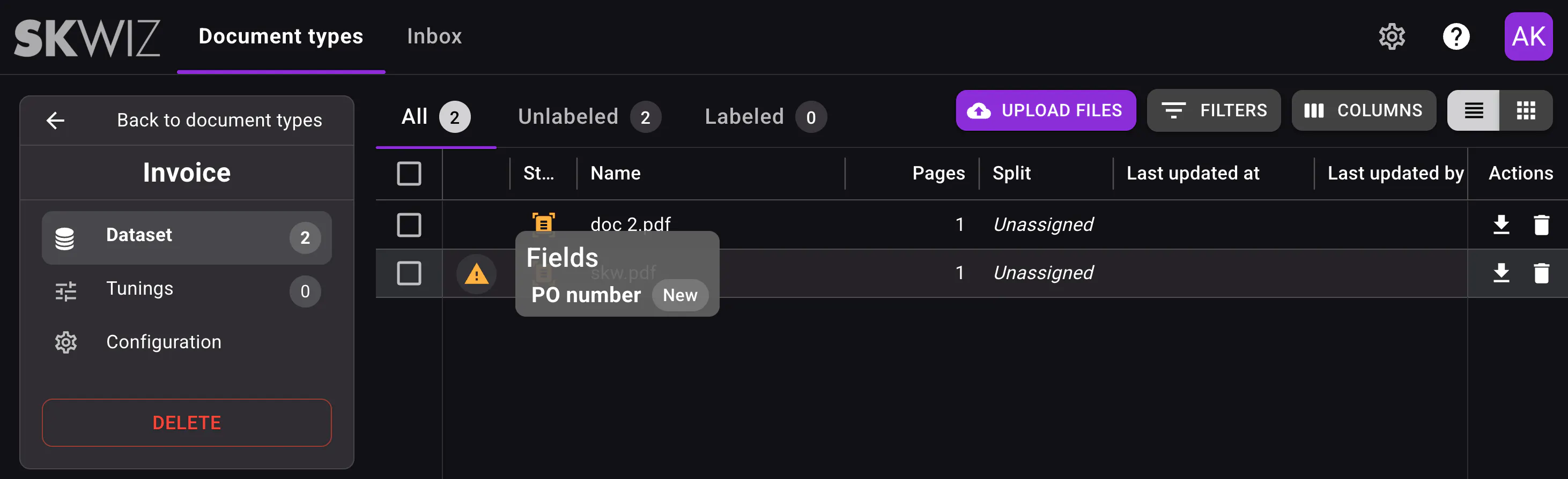 Field configuration change - Overview
