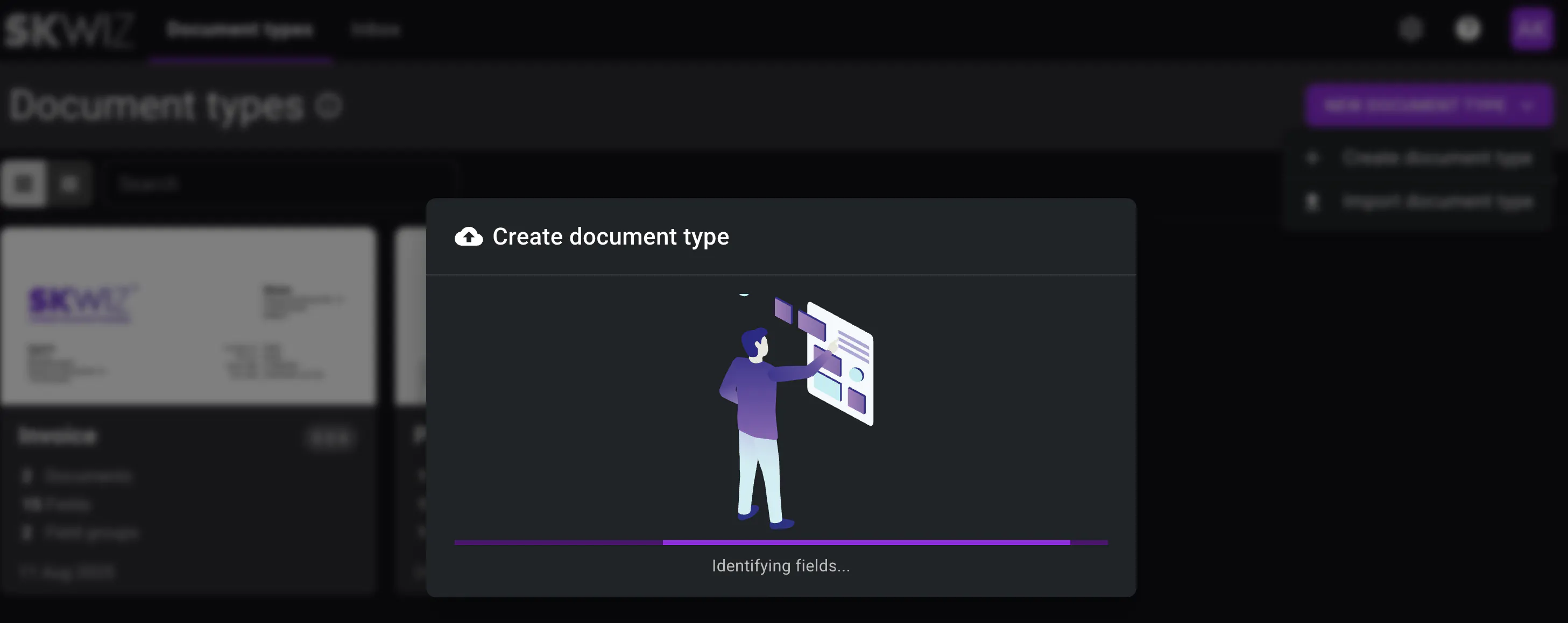 Create document type from samples - Identifying fields