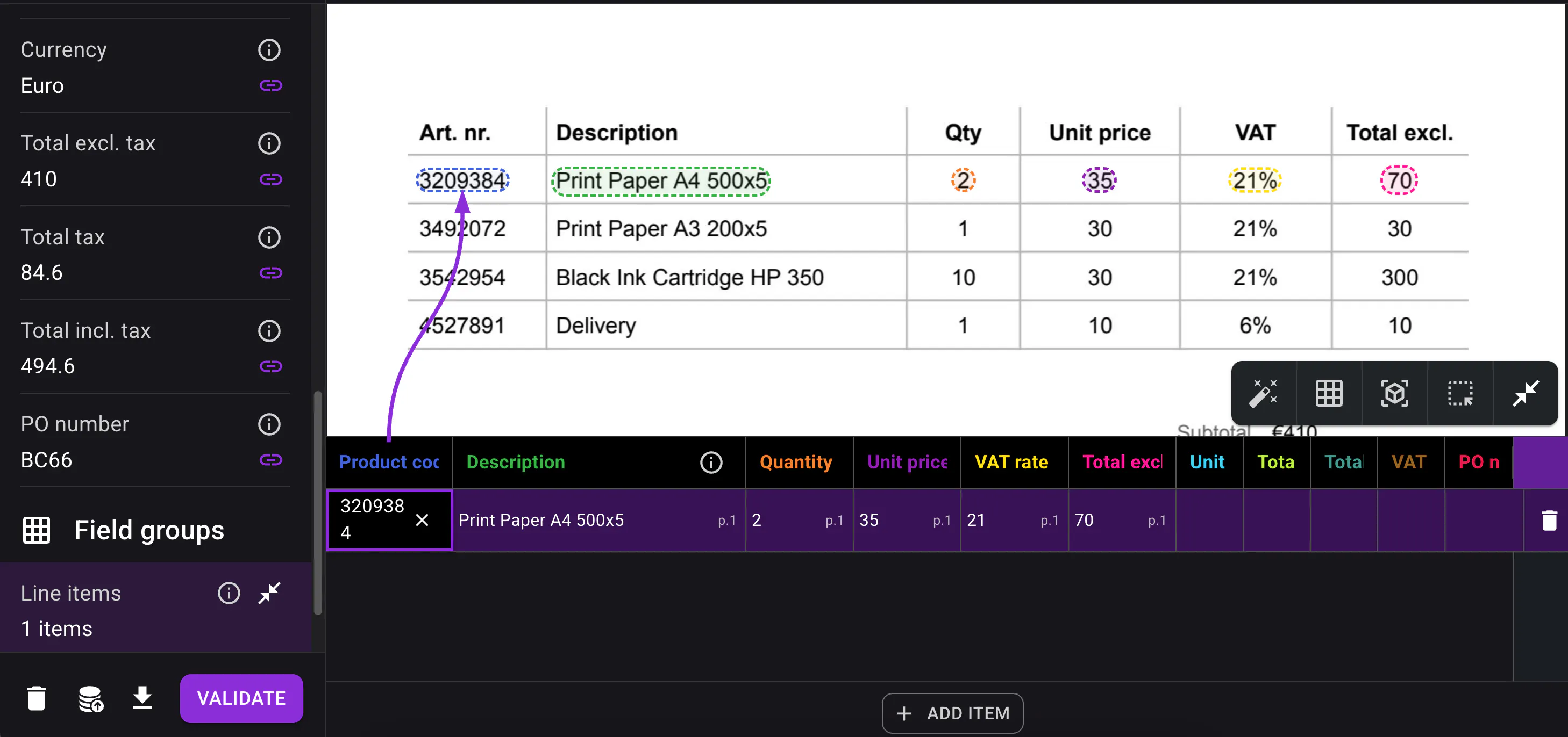 Smart apply - Correct 1st line