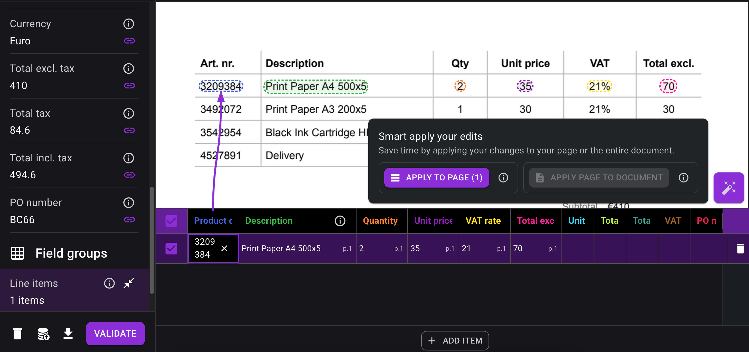 Smart apply - Apply to page