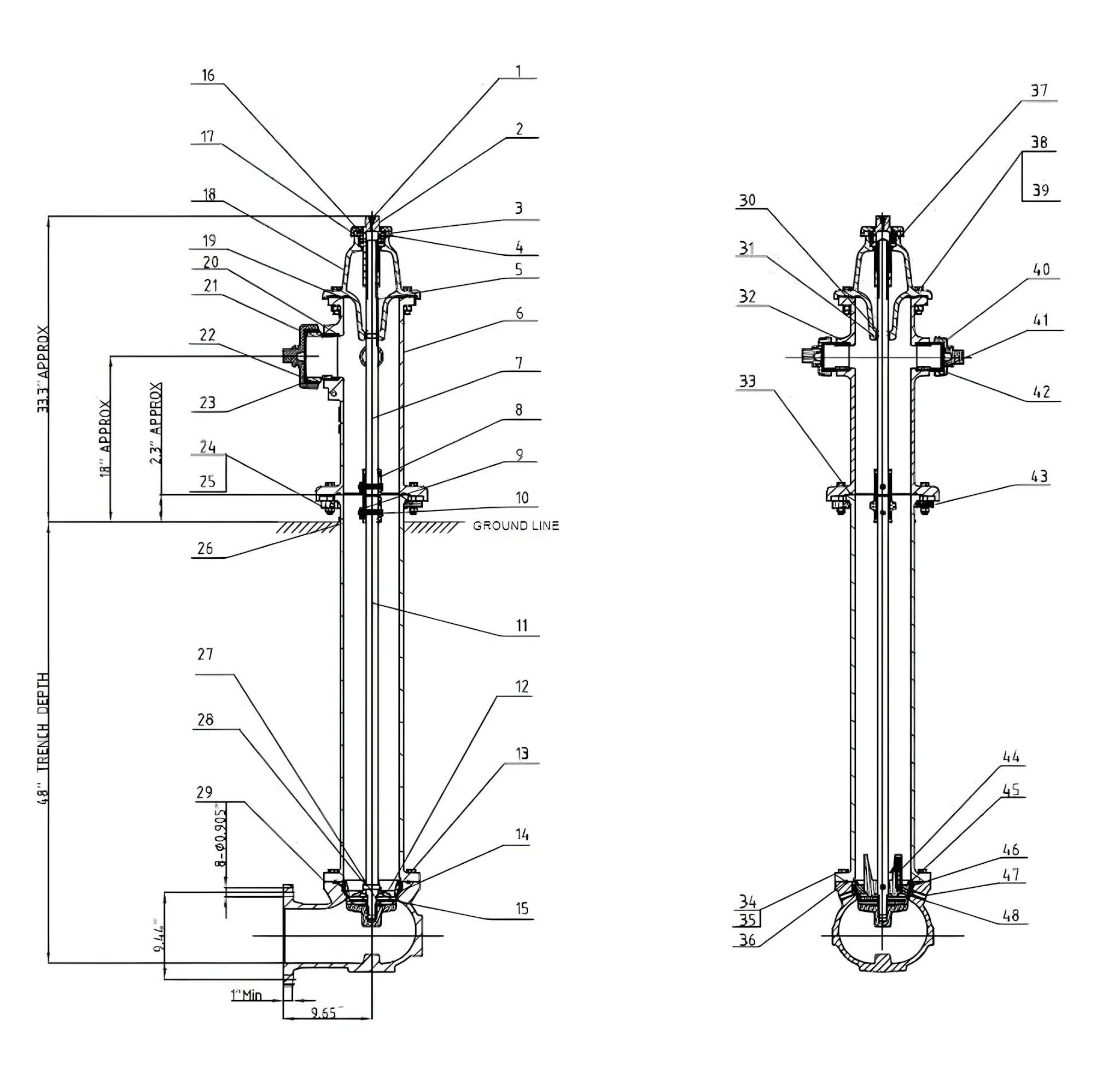 DRY BARREL FIRE HYDRANT UL/FM APPROVED (SKYEG-FH)