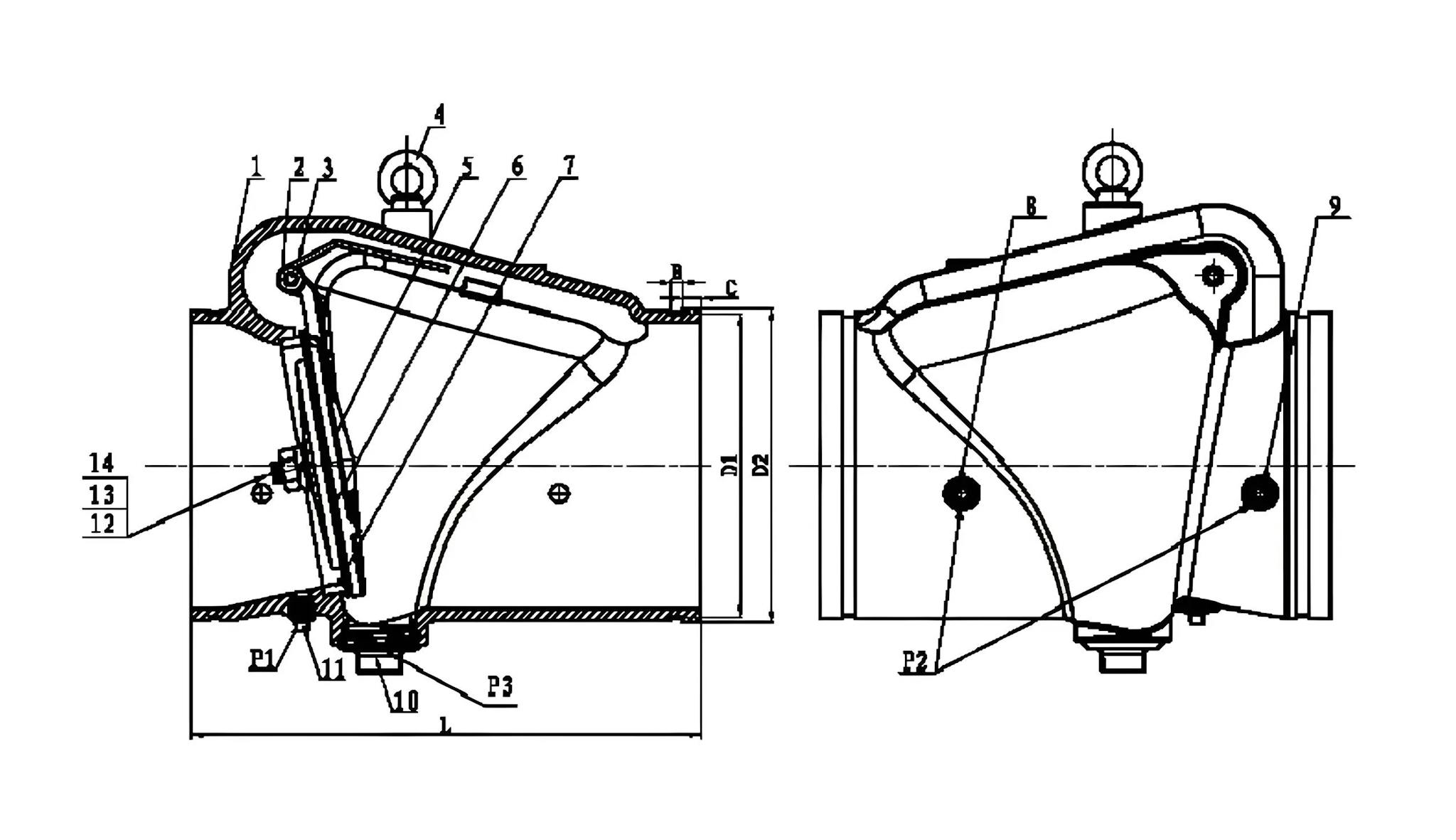 Grooved Resilient Swing Check