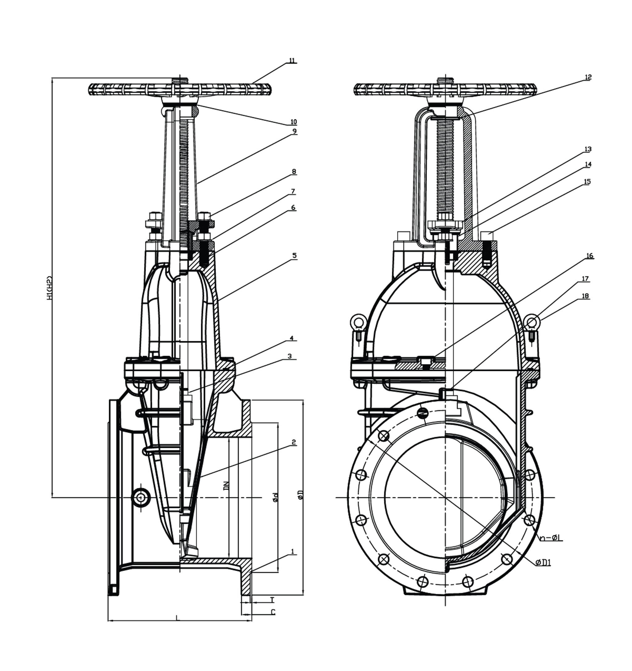 AS 2638.2 FLANGED RESILIENT OS&Y GATE VALVE