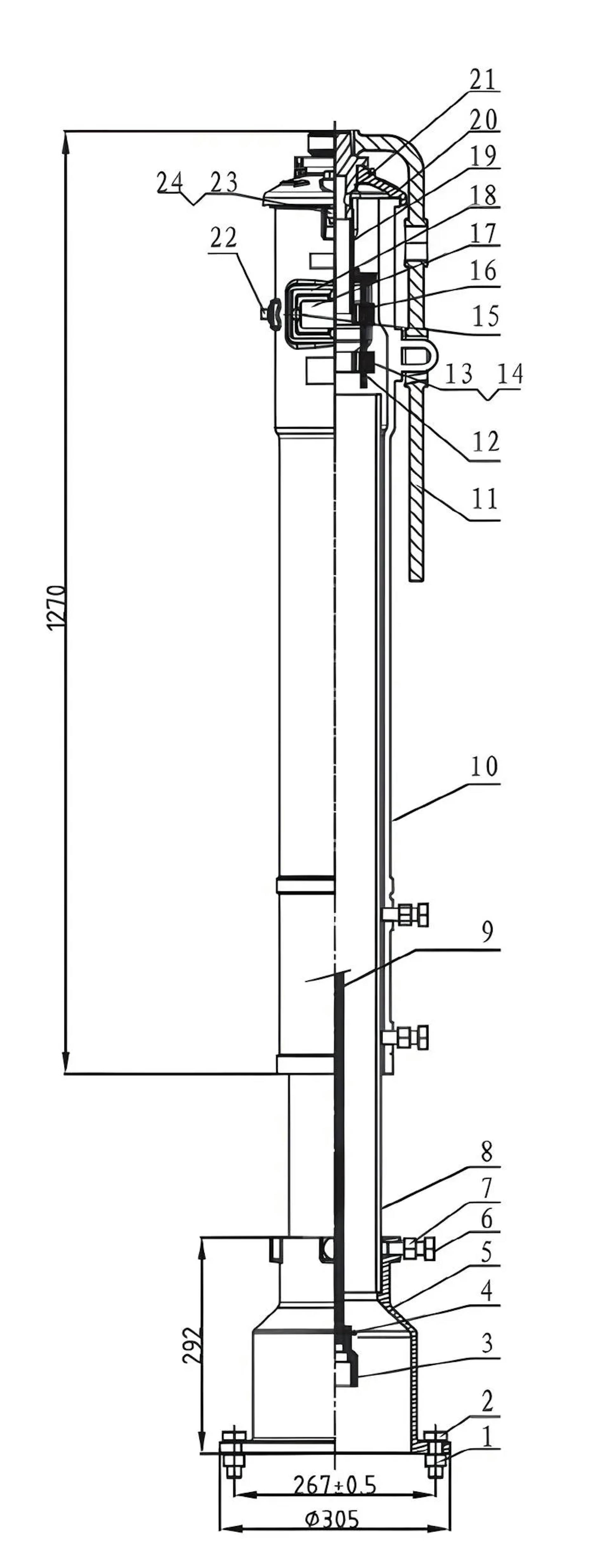 VERTICAL INDICATOR POST UL/FM APPROVED