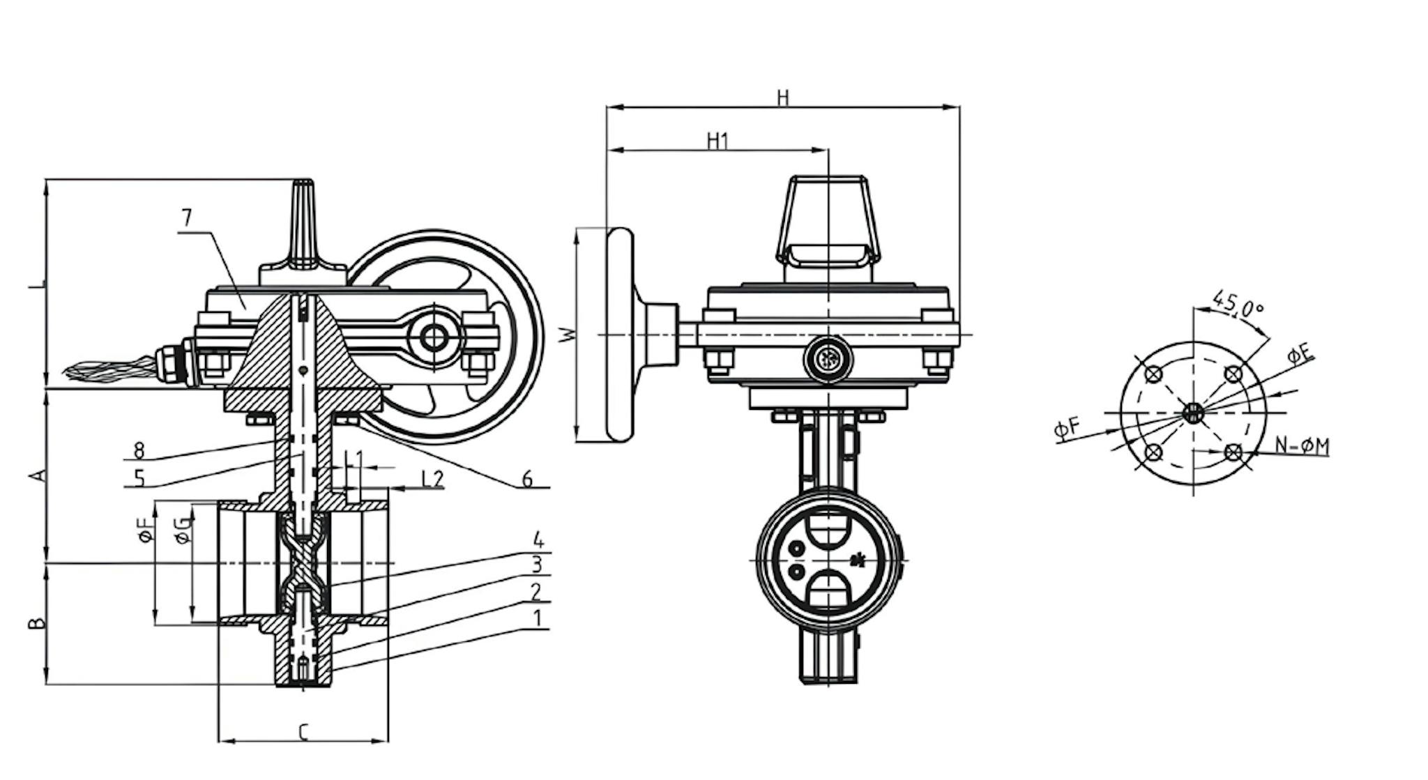 WAFER BUTTERFLY VALVE WITH TAMPER SWITCH FM APPROVED
