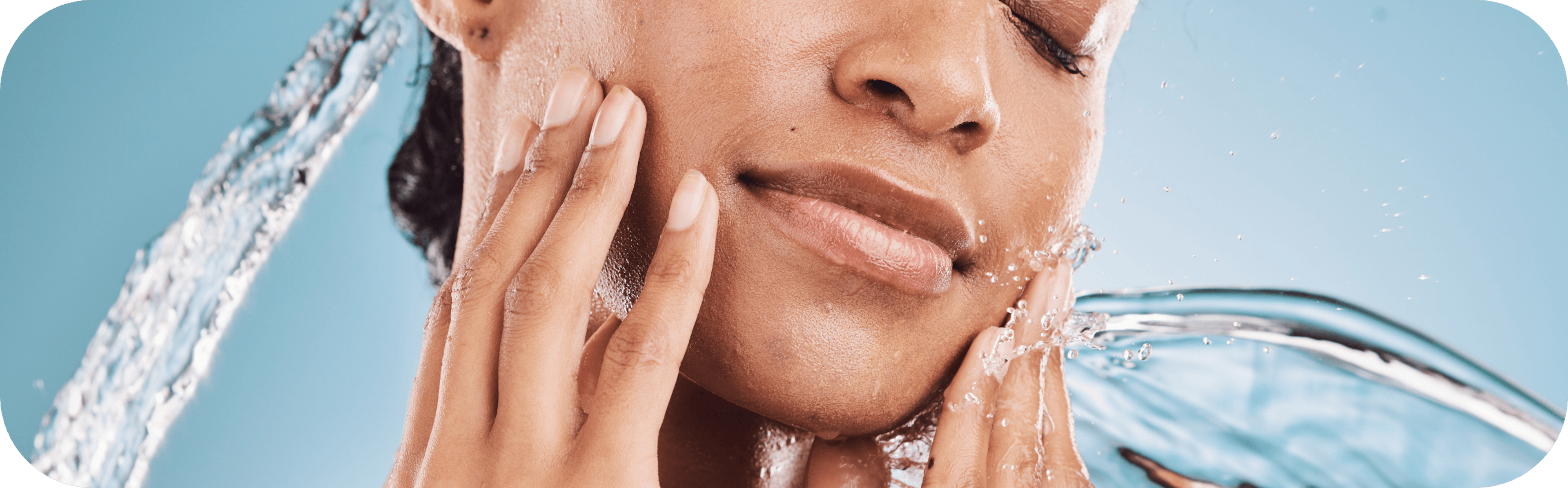 skin hydration of a black womans face