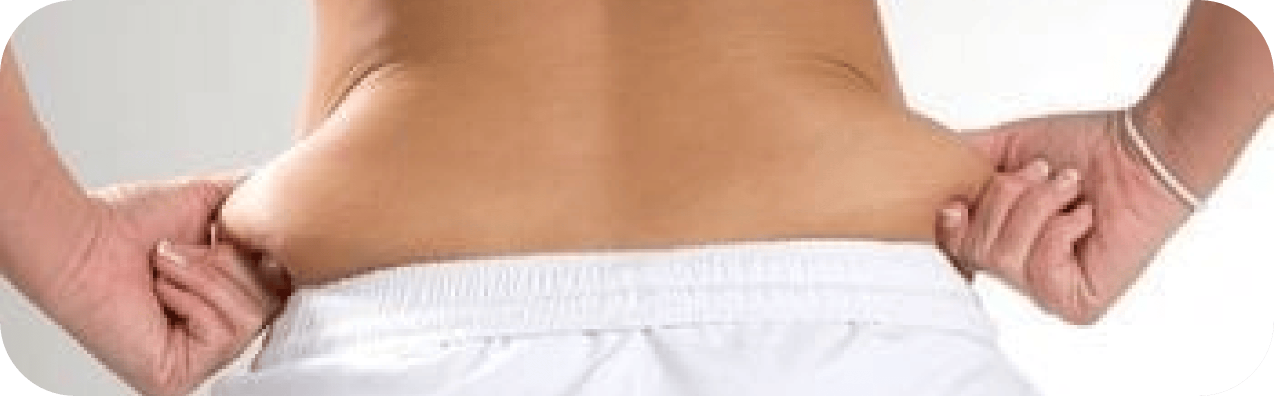 Woman holding her stomach fat