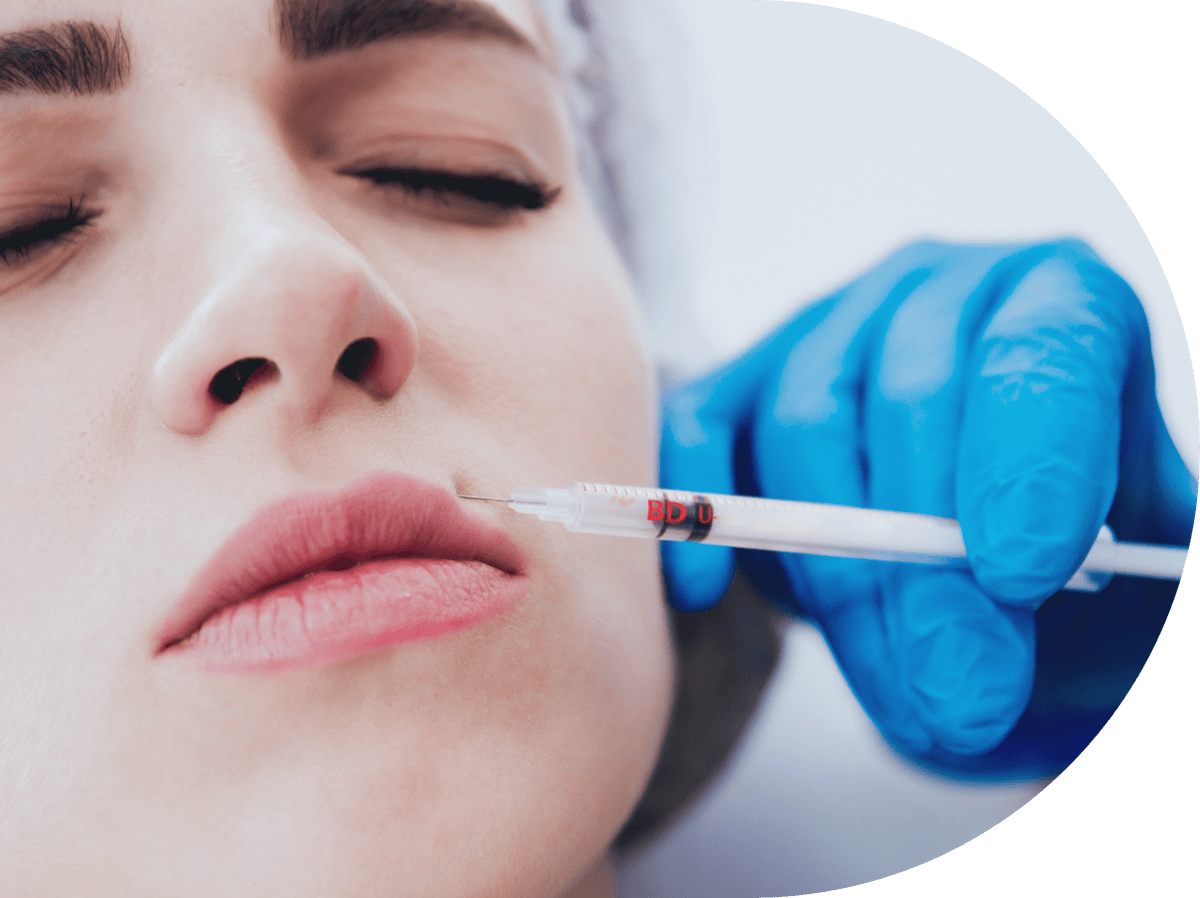 woman having gummy smile treatment