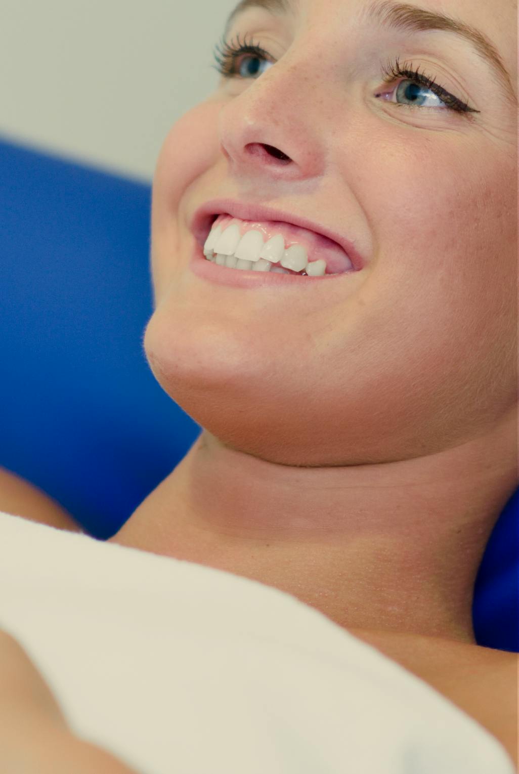 woman having her gummy smile examined