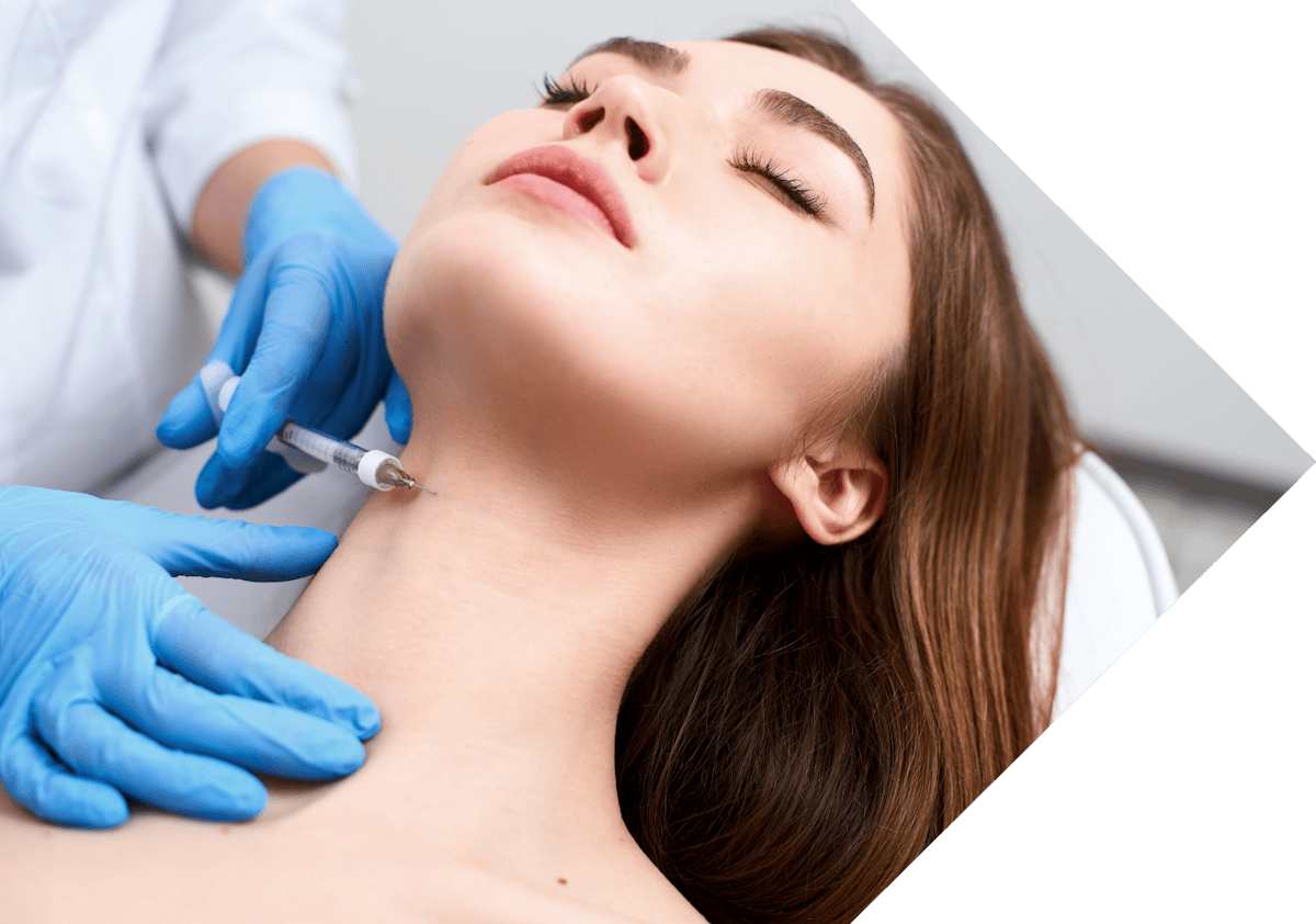 Nefertiti neck lift being performed