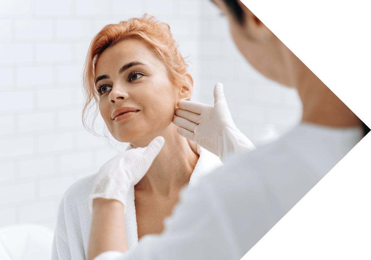 woman having masseter examination
