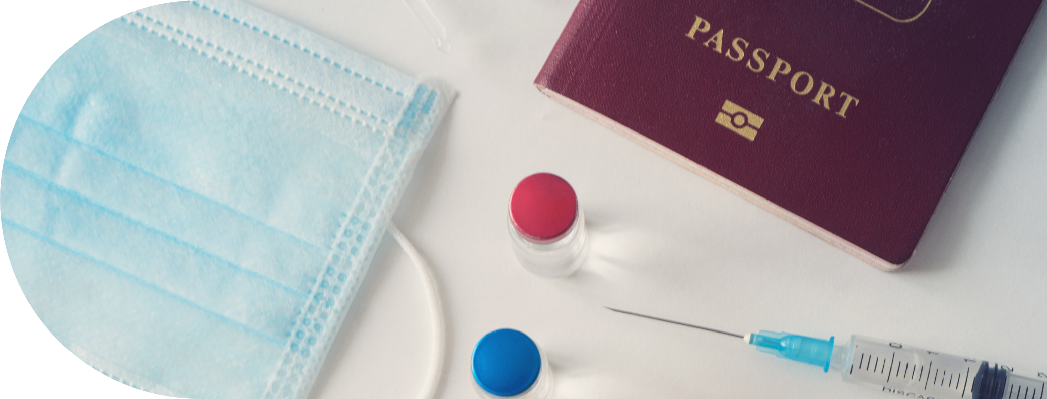 An image of vaccinations and a passport