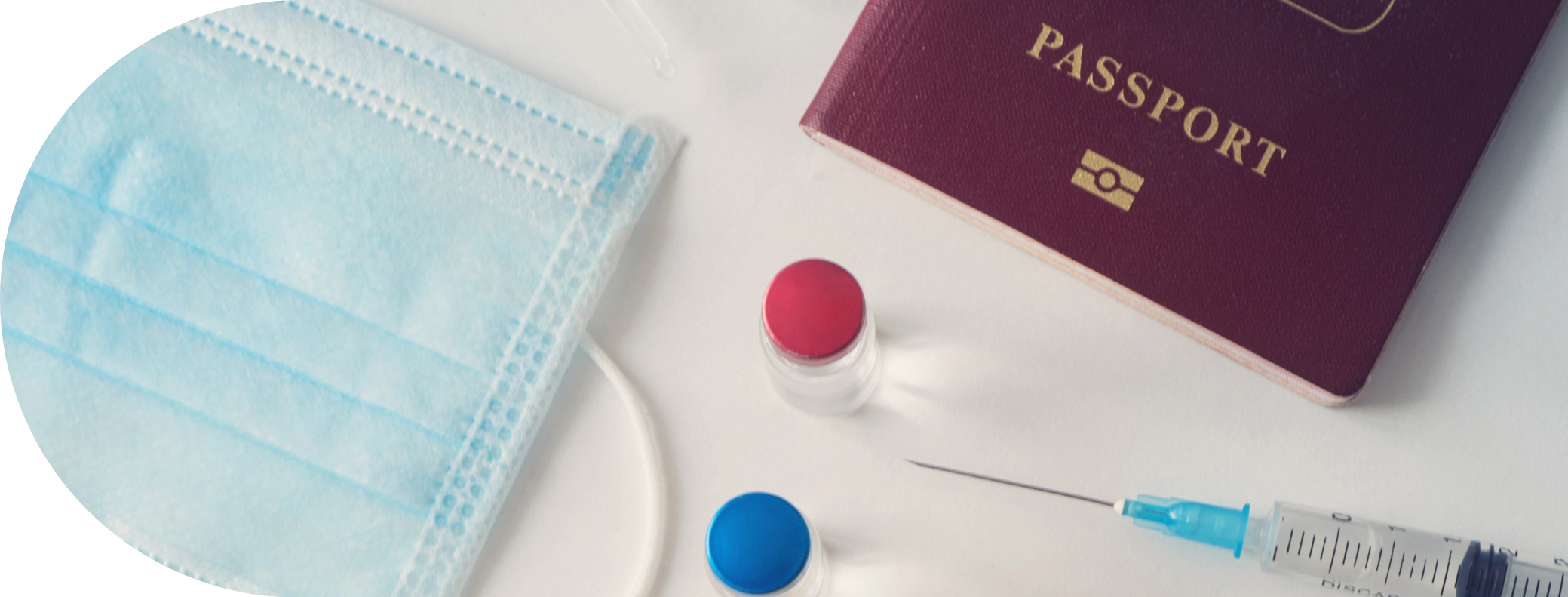 An image of vaccinations and a passport
