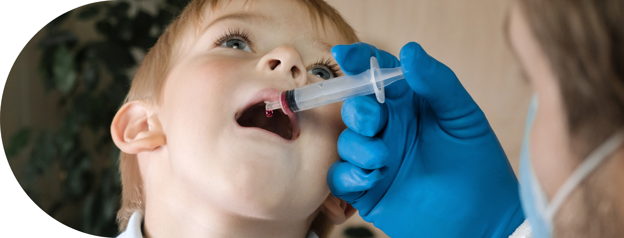 A child having his Cholera vaccine