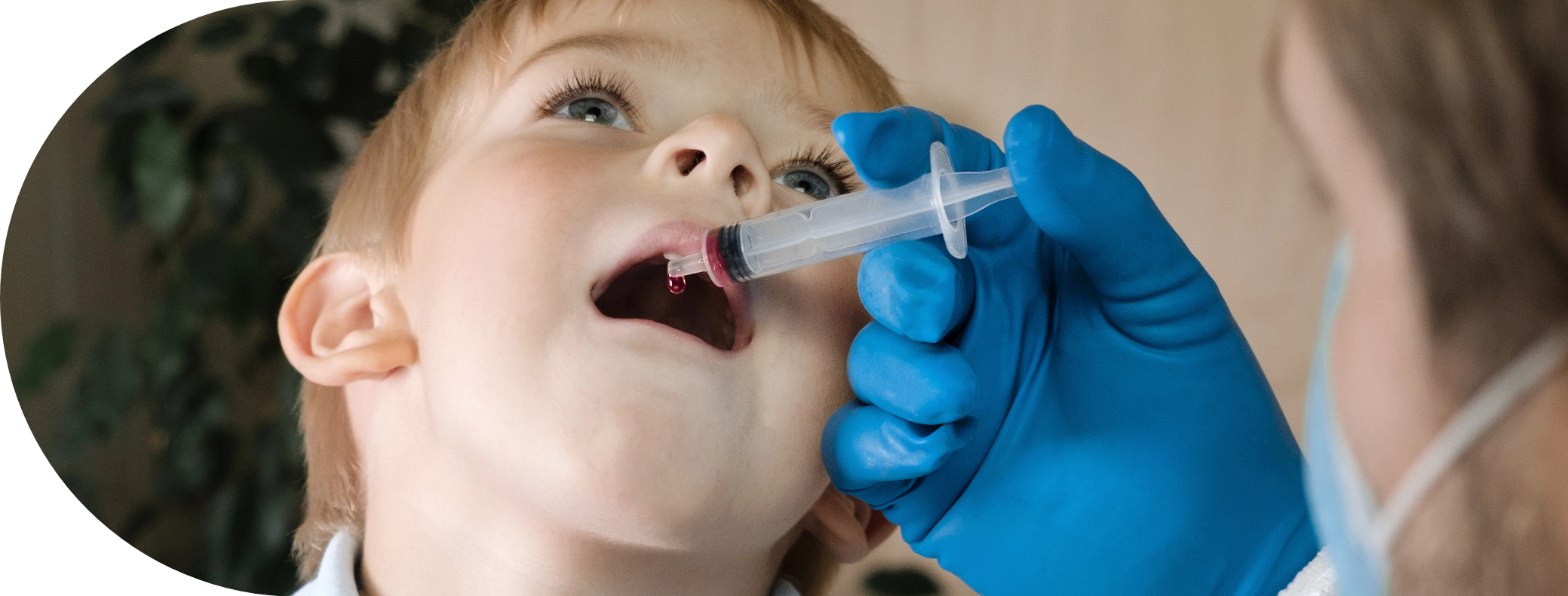 A child having his Cholera vaccine