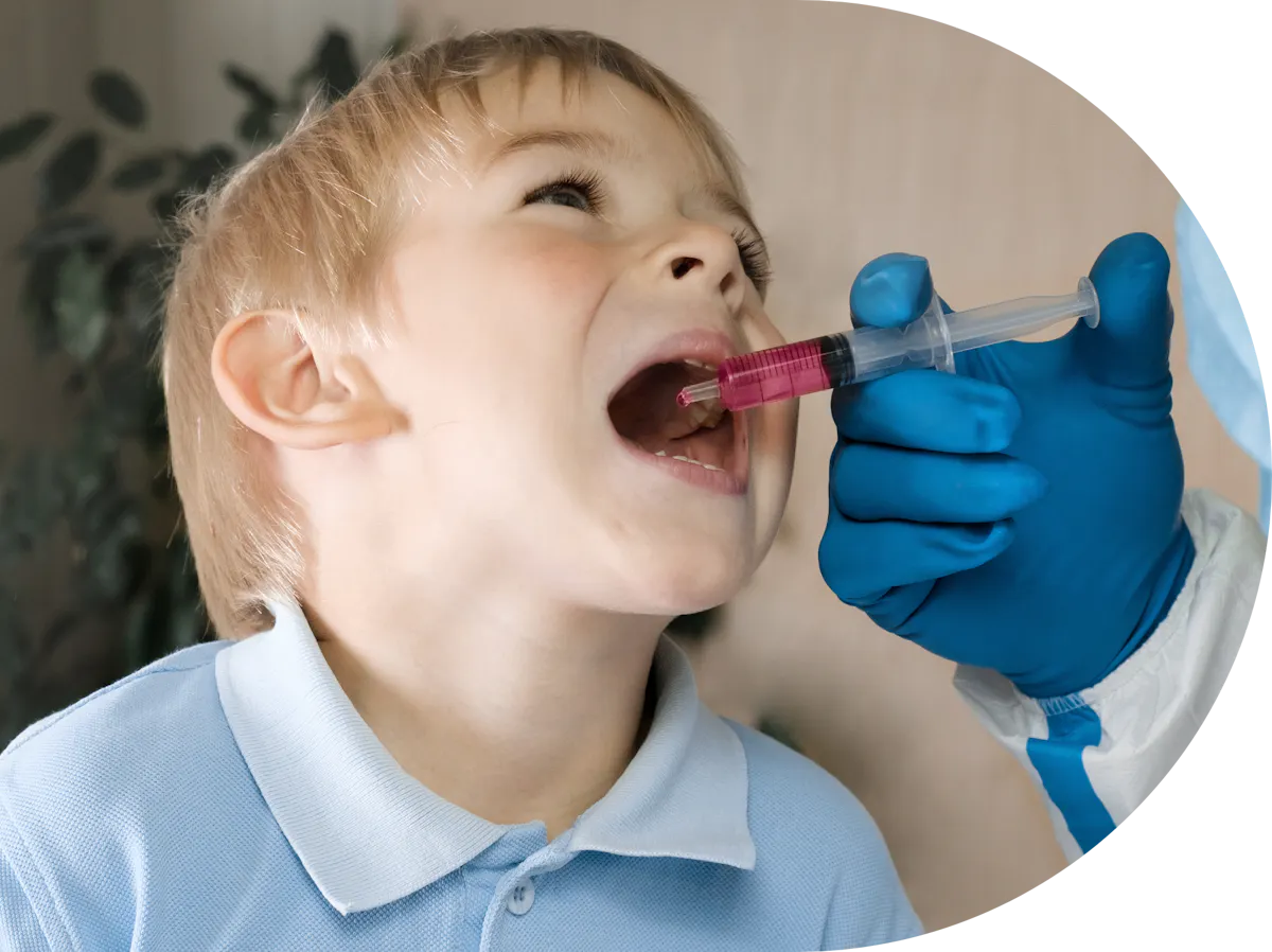 Young boy receiving his Cholera vaccine
